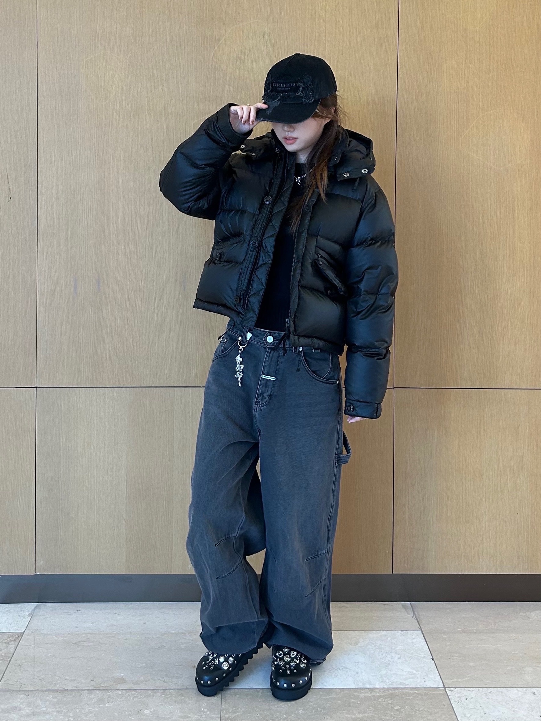 Eastlogue Woman MK3 Down Jumper Black - 25FW 착용 스타일 - 5