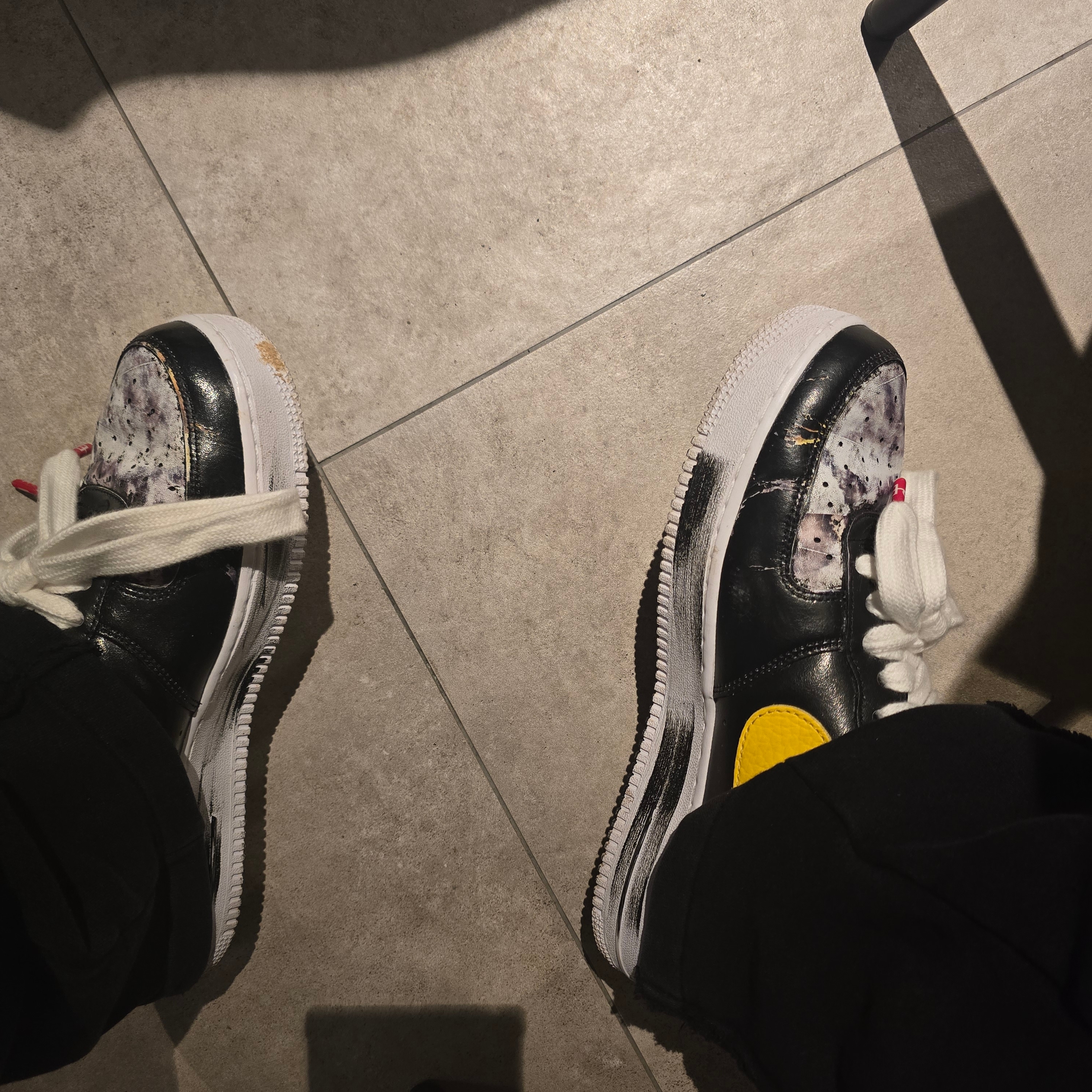 Nike x Peaceminusone Air Force 1 Low Para-Noise 3.0 Black and Multicolor 착용 스타일 - 2