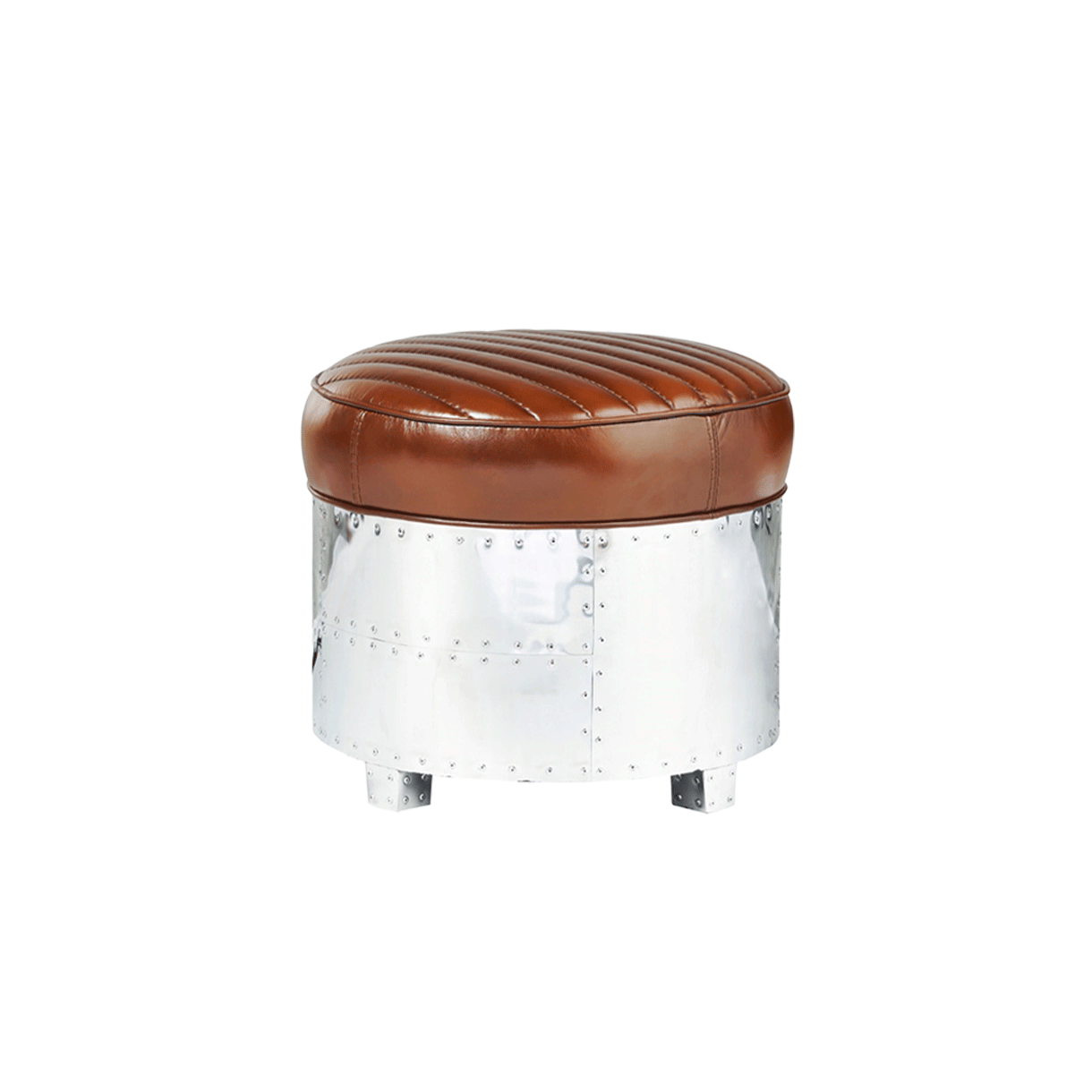 POUF17-VINTAGELEATHER [3% 포인트 적립] DE BEJARRY DC3 round stool vintage leather