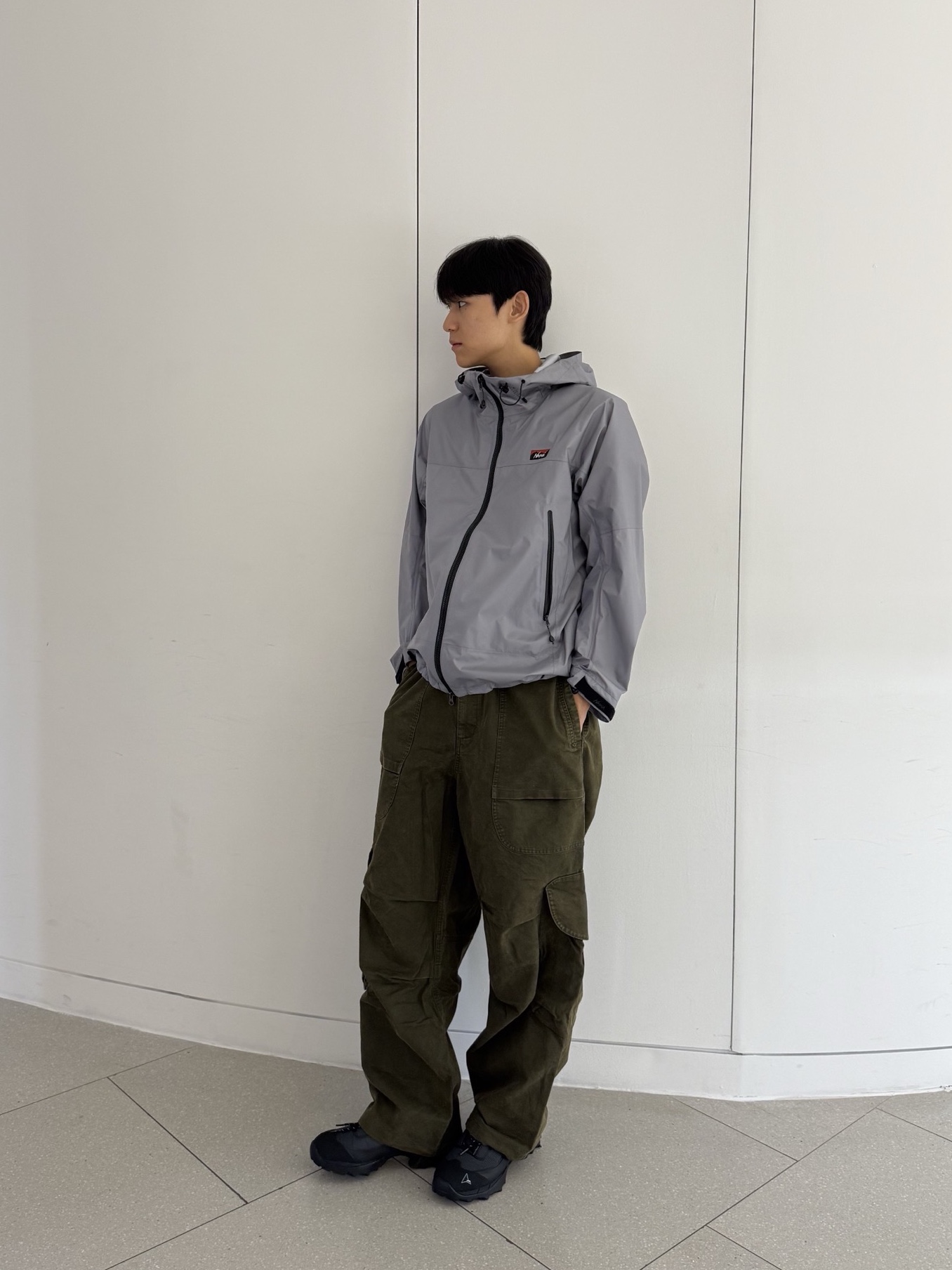 Nanga AT 3L Weather Sheild Jacket Grey - 25SS 착용 스타일 - 3