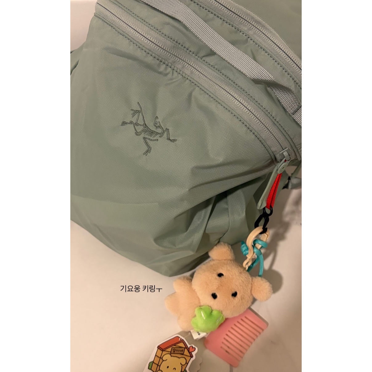 Arc'teryx Heliad 15 Backpack Stone Green 착용 스타일