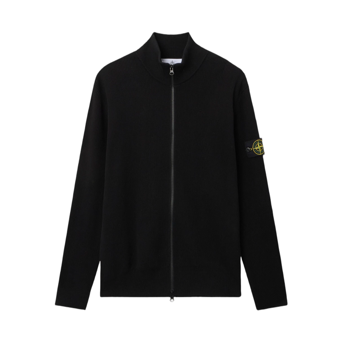 스톤 아일랜드 5100126 립드 소프트 오가닉 코튼 레귤러핏 집업 점퍼 블랙 - 26SS(Stone Island 5100126 Ribbed Soft Organic Cotton Regular-Fit Zip-Up Jumper Black - 26SS)