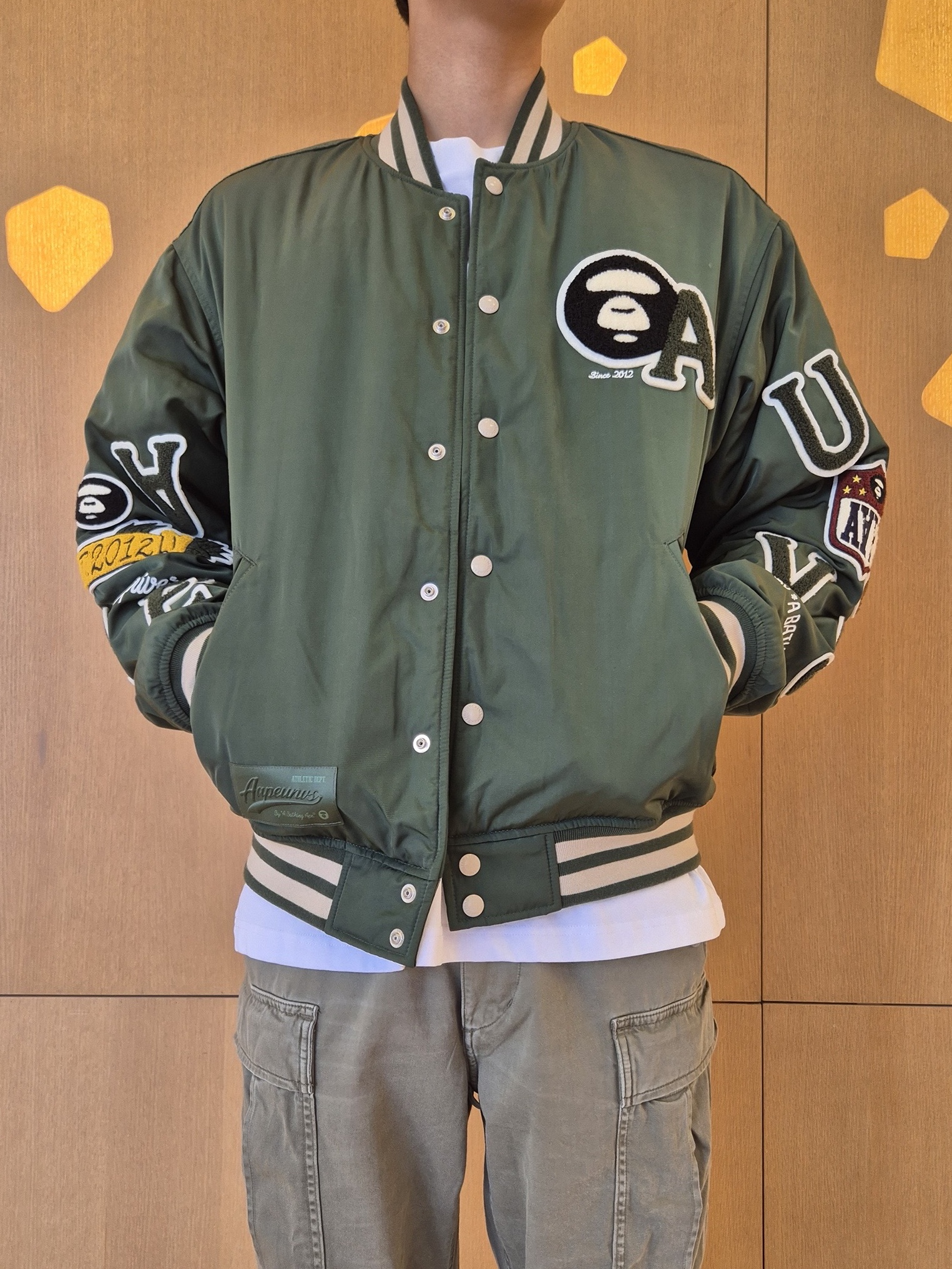 AAPE Main Jacket Dark Green - 25FW 착용 스타일 - 1