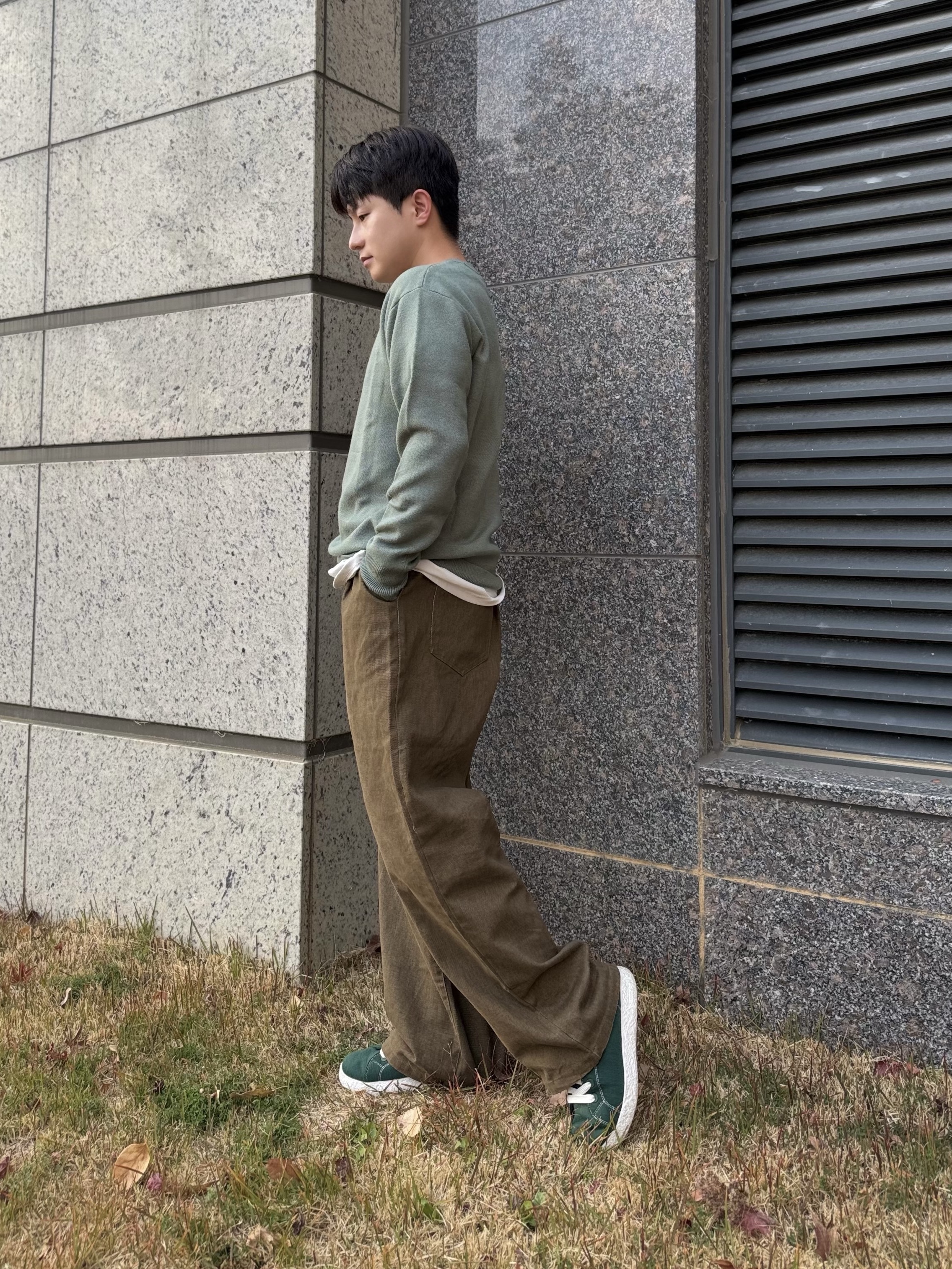 [6% 적립] LeMouton Buddy Darkgreen 착용 스타일 - 3