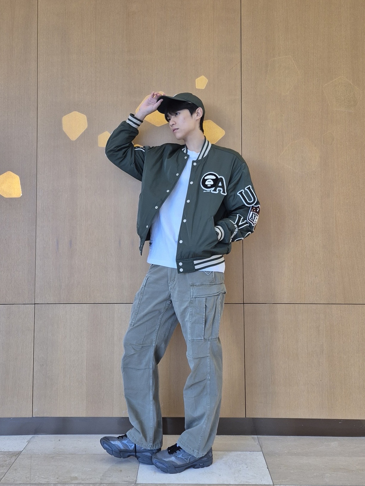 AAPE Main Jacket Dark Green - 25FW 착용 스타일 - 5