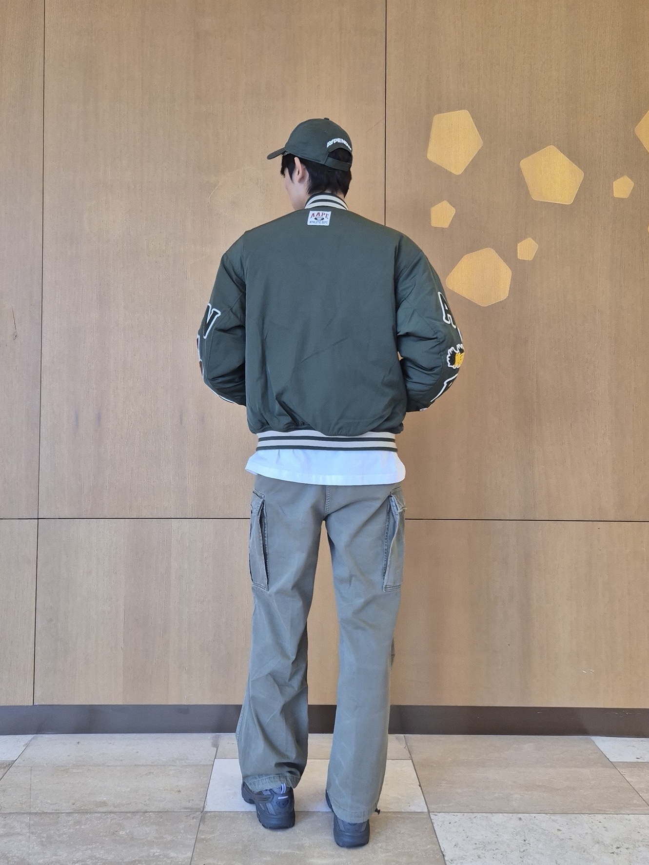 AAPE Main Jacket Dark Green - 25FW 착용 스타일 - 7