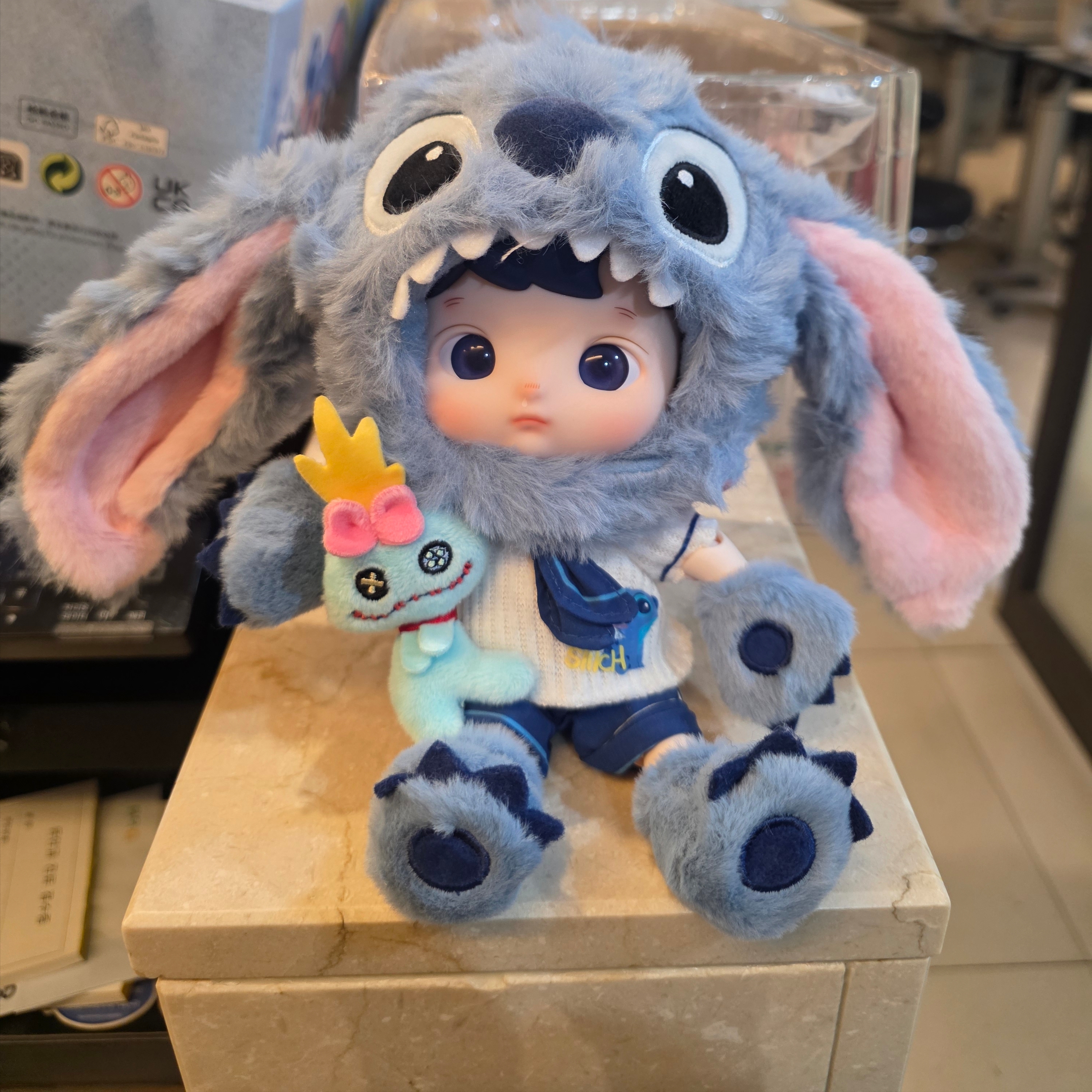 Pop Mart Hacipupu Stitch 1/8 BJD 착용 스타일 - 3