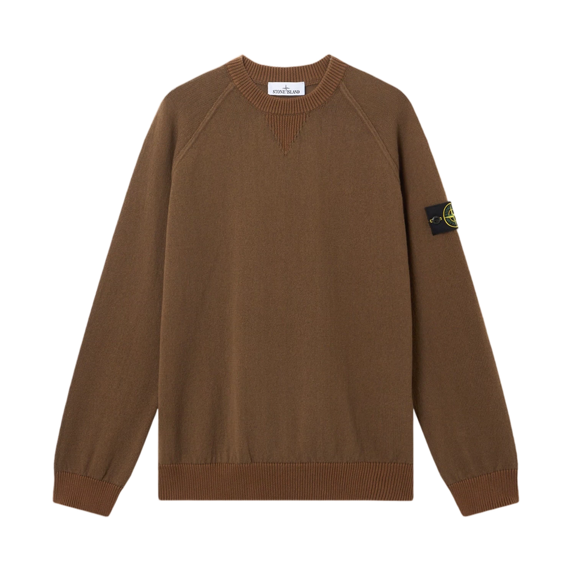 스톤 아일랜드 5100013 로우 핸드 오가닉 코튼 루즈핏 크루넥 점퍼 엄버 - 26SS(Stone Island 5100013 Raw Hand Organic Cotton Loose-Fit Crewneck Jumper Umber - 26SS) - 1