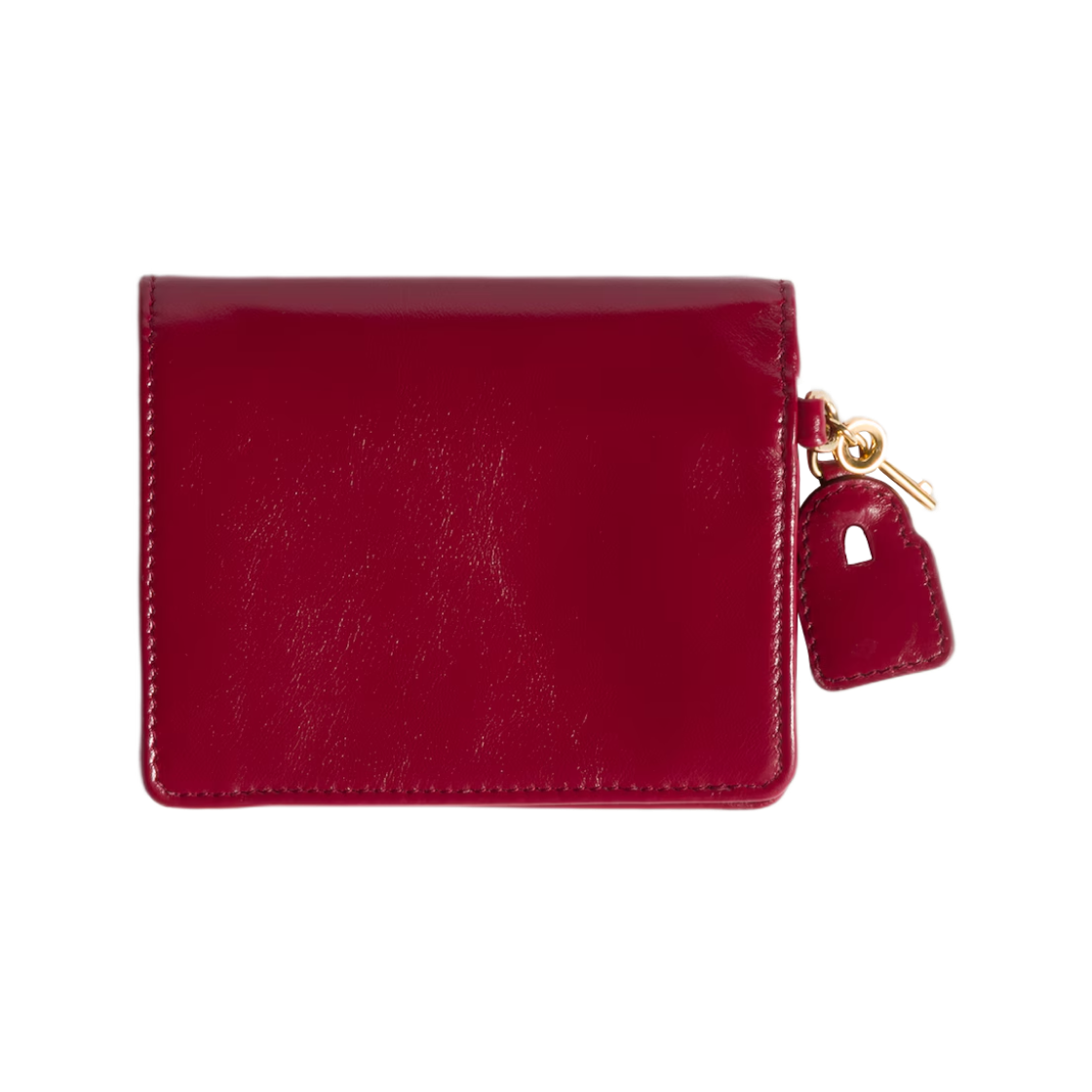 미우 미우 스몰 레더 월렛 루비 레드(Miu Miu Small Leather Wallet Ruby Red) - 3
