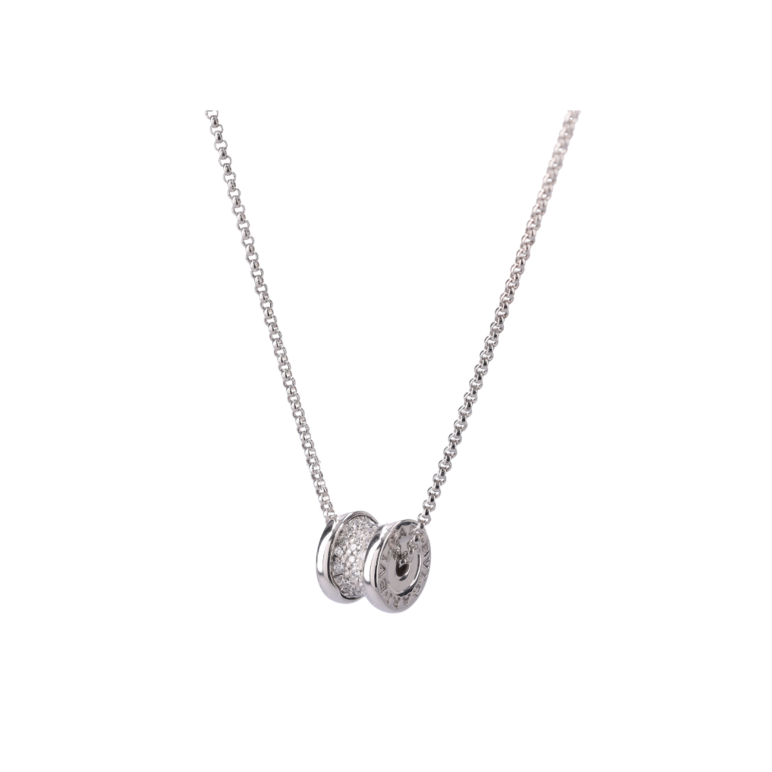IT6H26VBJD53 Bulgari B.Zero1 Necklace 18K White Gold with Diamonds