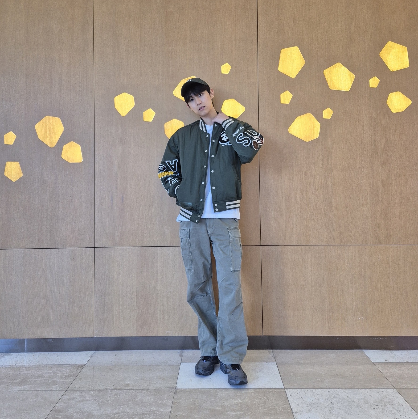 AAPE Now Cap Dark Green - 25FW 착용 스타일 - 2