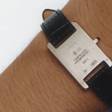 NUMBERING #1901 A13 Watch Bracelet Black/Silver 착용 스타일