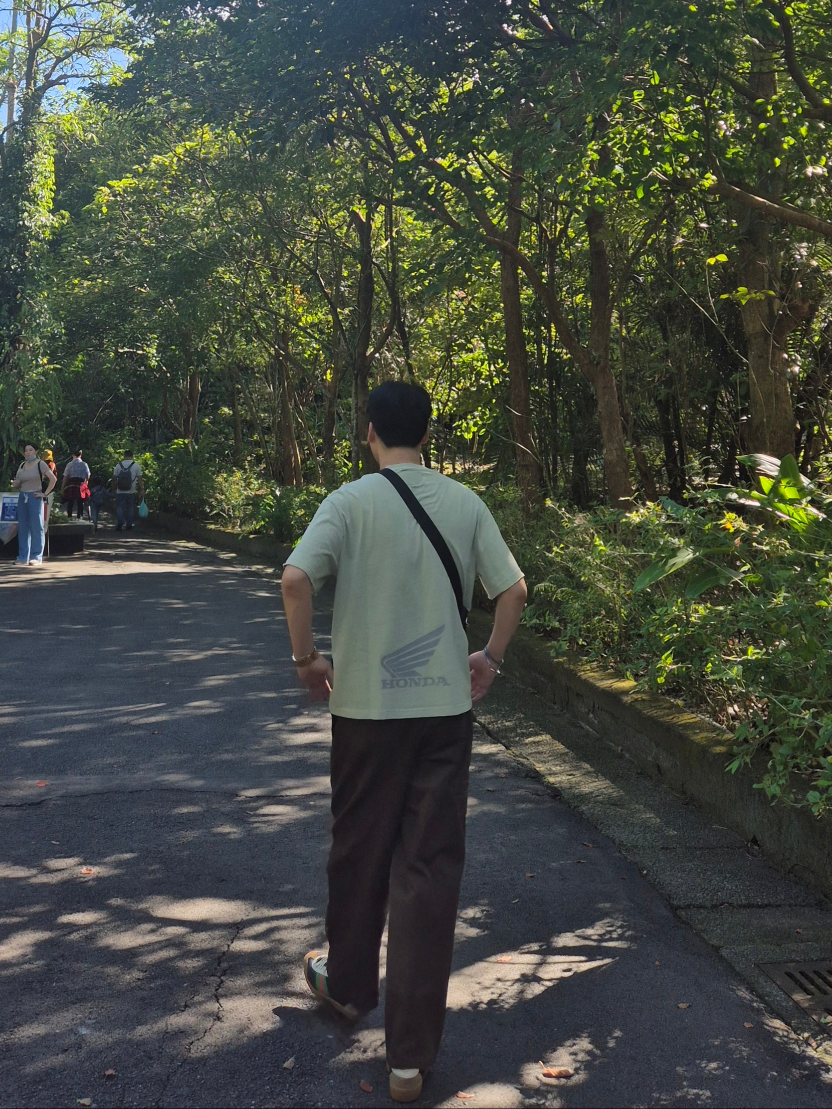 [KREAM 단독] Honda x Tree13 Supercub Wing Logo Short Sleeve Beige, Stussy Twill Workgear Trousers Brown 착용 스타일 - 2