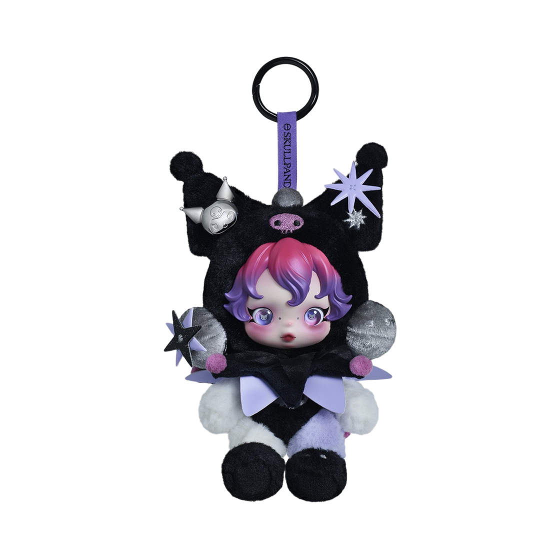 팝마트 스컬판다 x 쿠로미 인형 키링(Pop Mart Skullpanda x Kuromi Plush)
