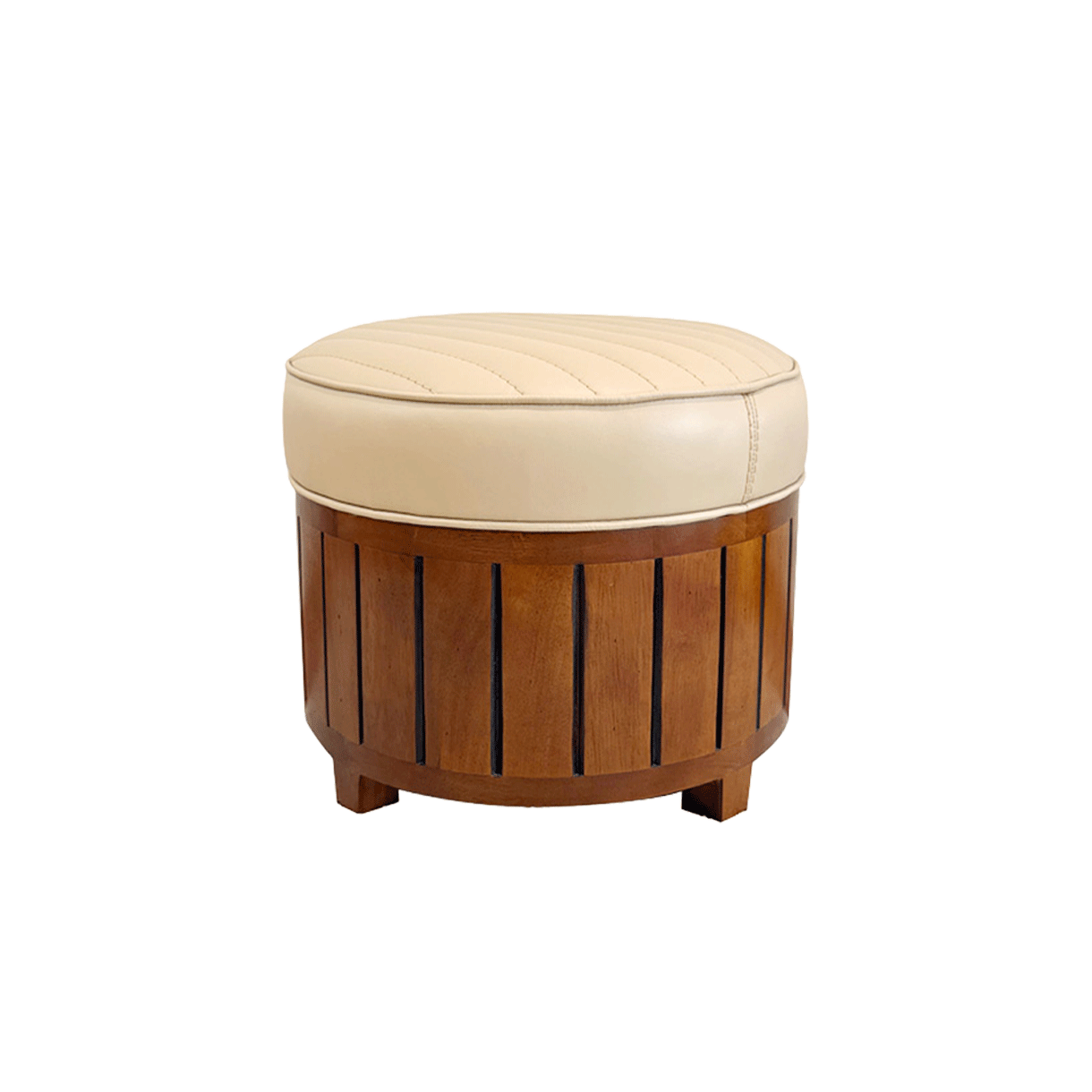 드비저리 프랑스 드비저리 꼬냑 라운드 스툴 오토만 크림([3% 포인트 적립] DE BEJARRY Cognac round stool cream)