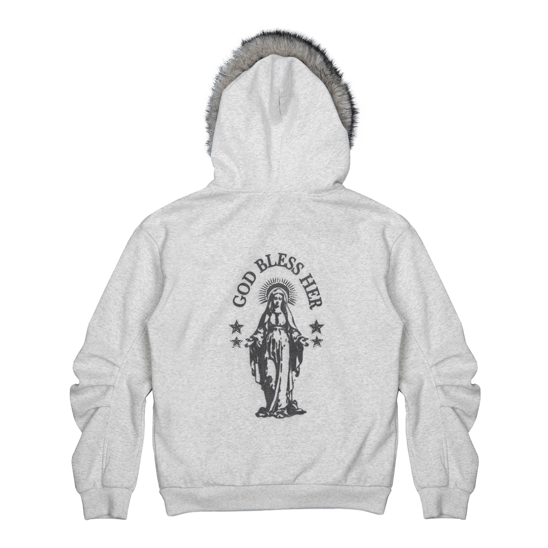 P0000EPA Roughneck Bless Fur Zip up Hoodie Melange