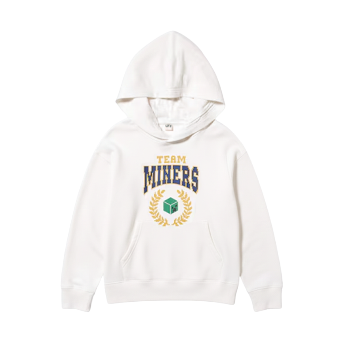 (키즈) 유니클로 마인크래프트 스웨트 후드 오프 화이트 - JP((Kids) Uniqlo Minecraft Sweat Hoodie Off White - JP)
