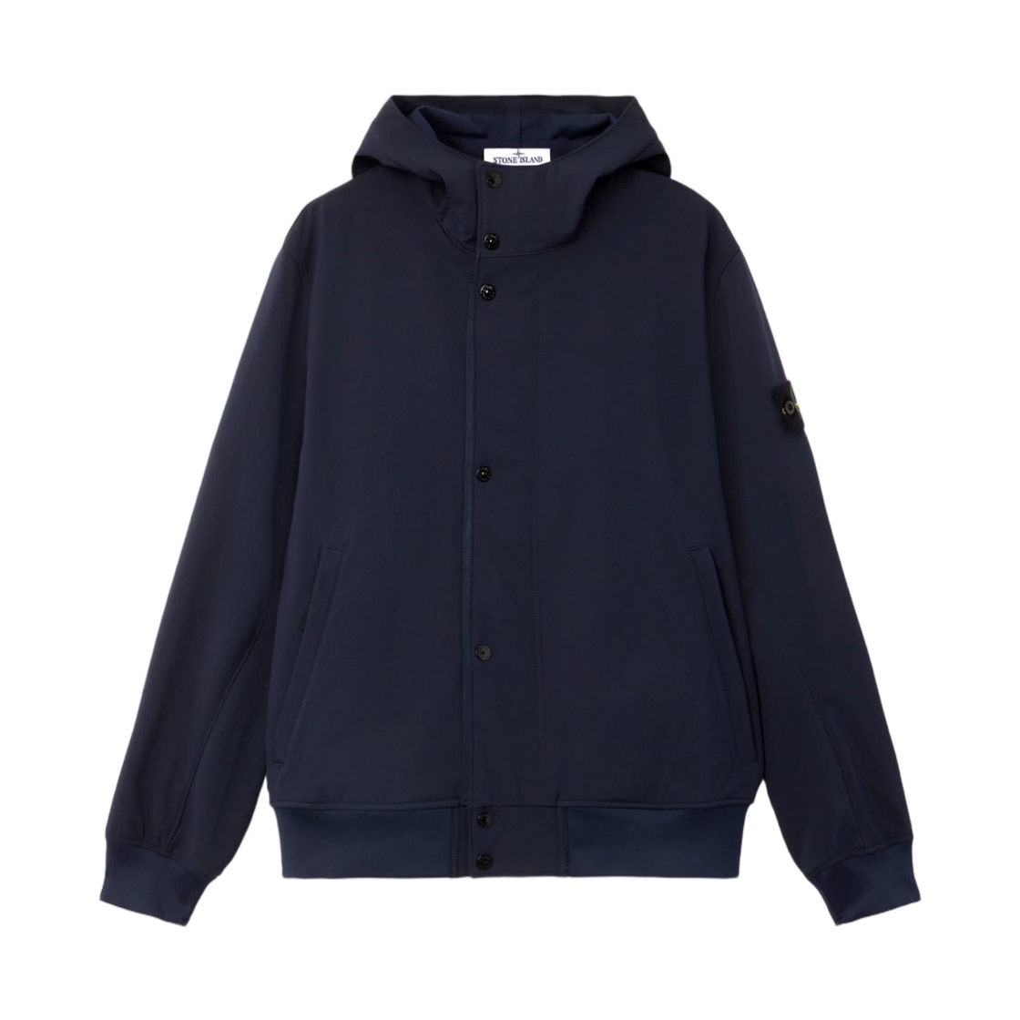 L1S1541001-18S0A22-V0020 Stone Island 4100118 Light Soft Shell-R E.Dye Technology In Recycled Polyester Hooded Jacket with Water- and Wind-Resistant Membrane Navy Blue - 26SS