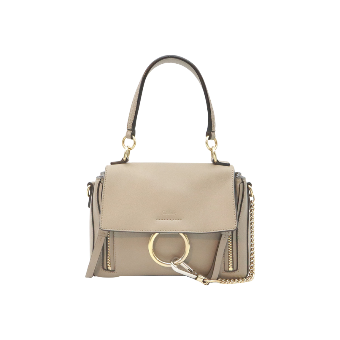 ITDL2DTLSOMC Chloe Beige Calfskin Faye Day Mini 2-Way Bag