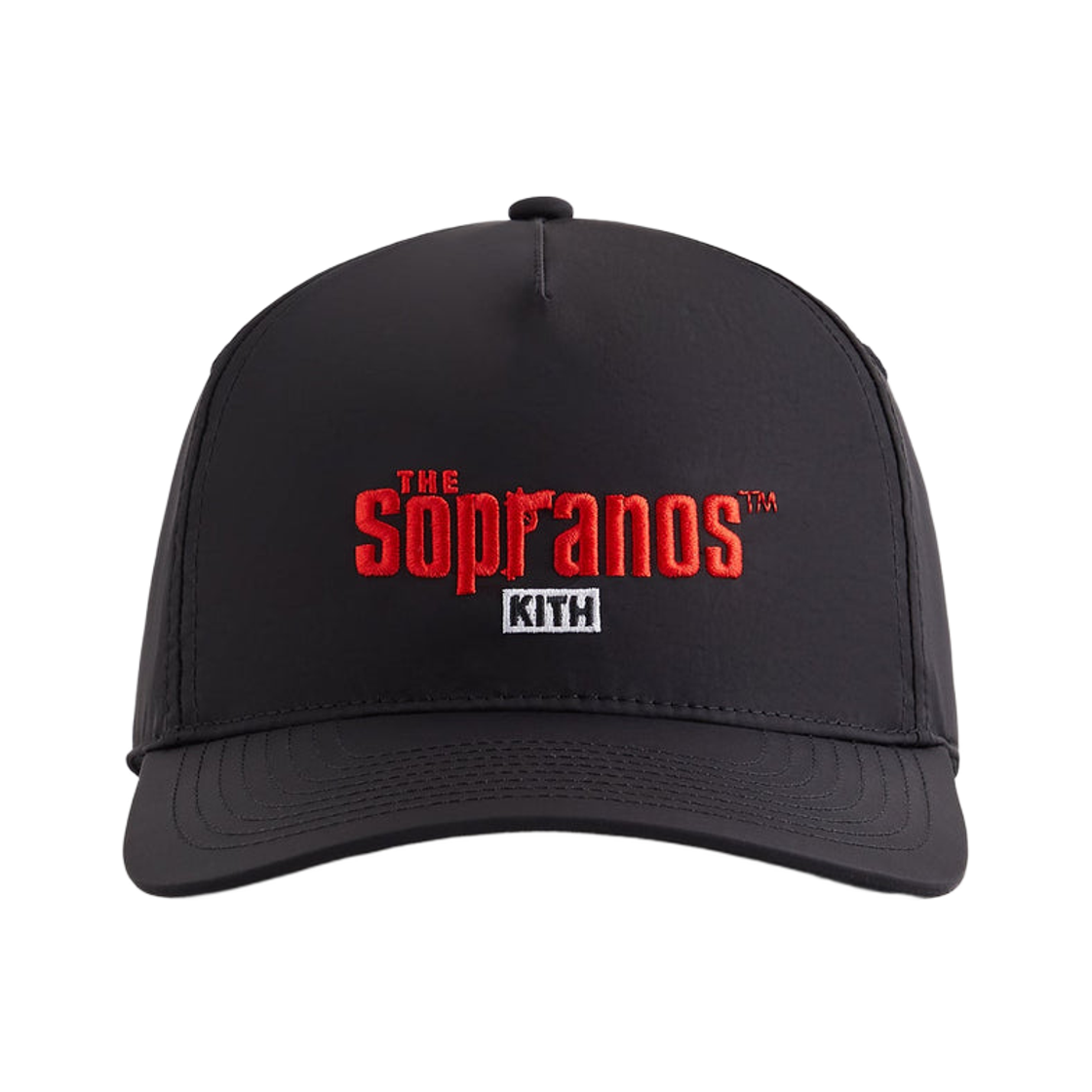 KHM051410-001 Kith x The Sopranos Nylon Bay Low Pinch Crown Snapback Black