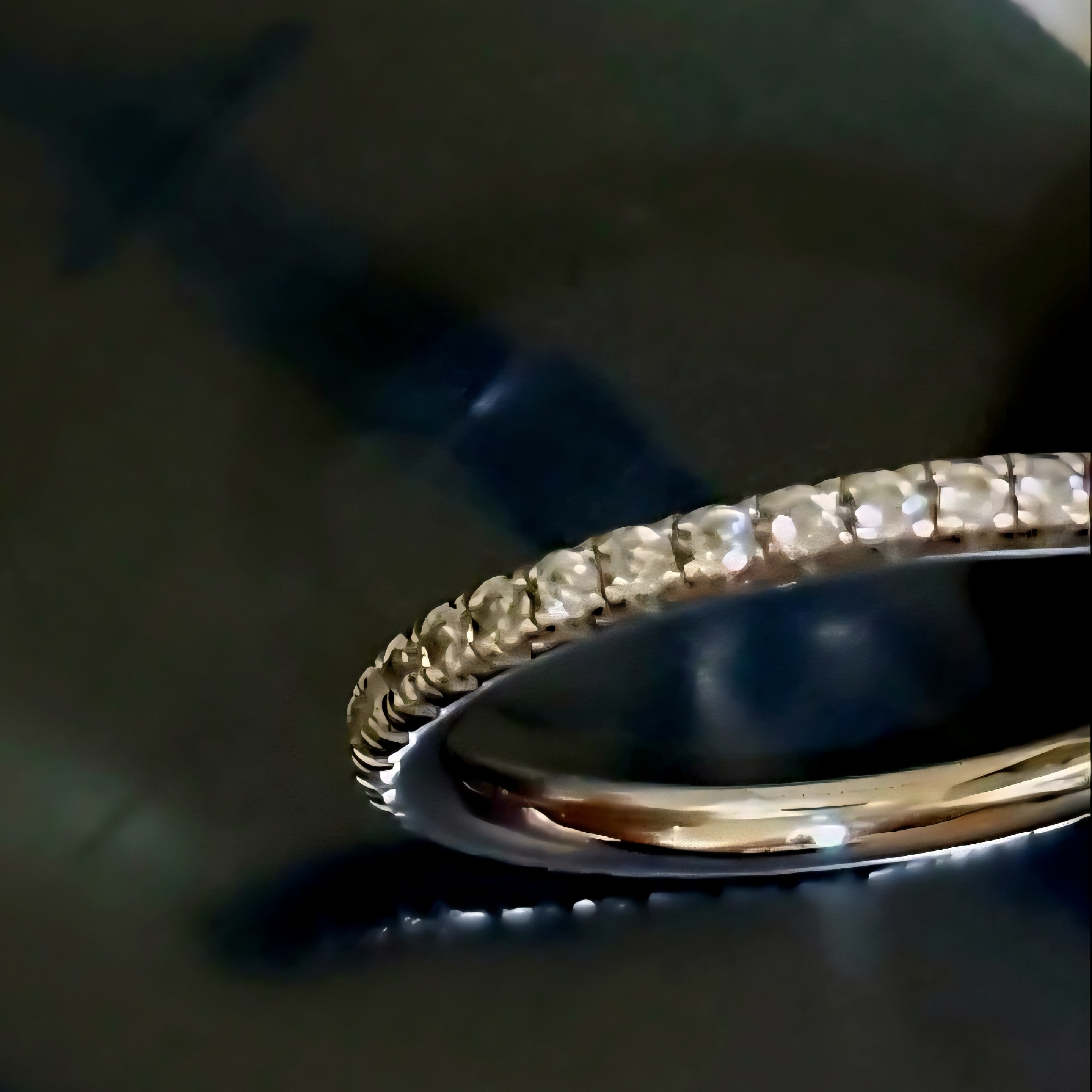 NUMBERING #3414 Side Pave Ring Silver 착용 스타일 - 2