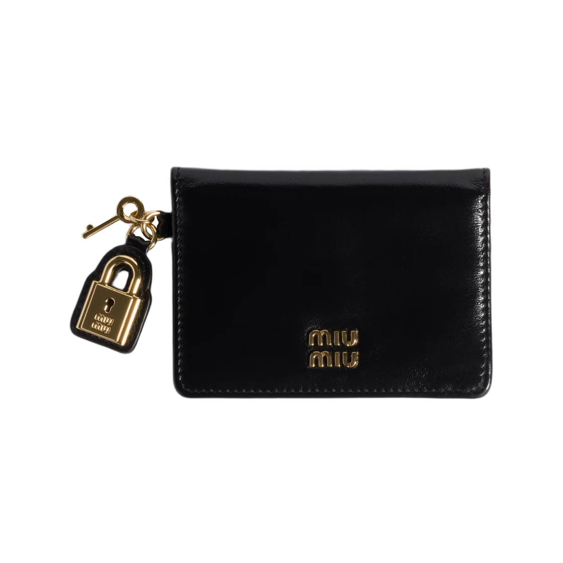 미우 미우 레더 카드 홀더 블랙(Miu Miu Leather Card Holder Black)