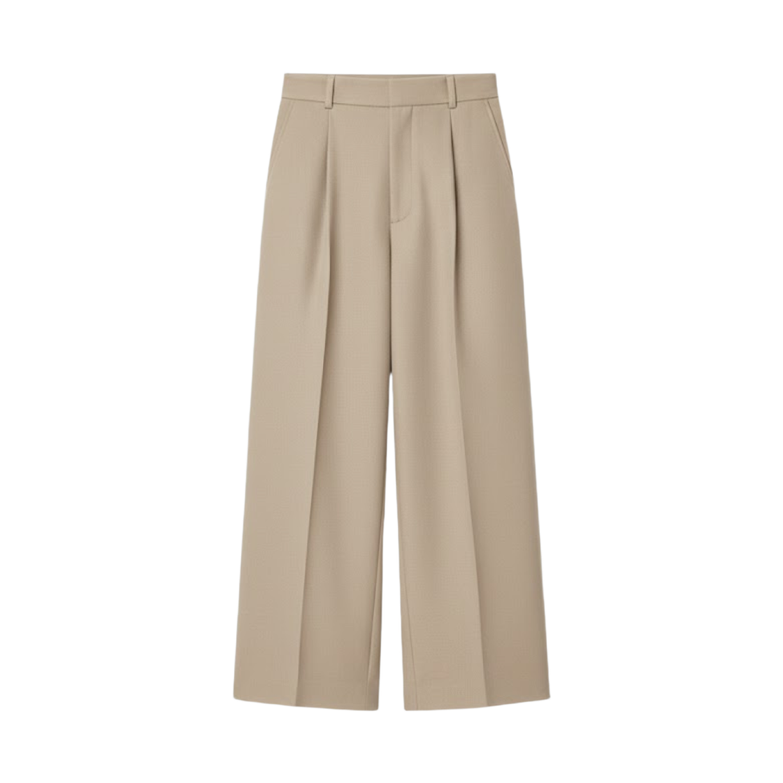 479284-31 (W) Uniqlo Brushed Jersey Wide Pants Beige - JP