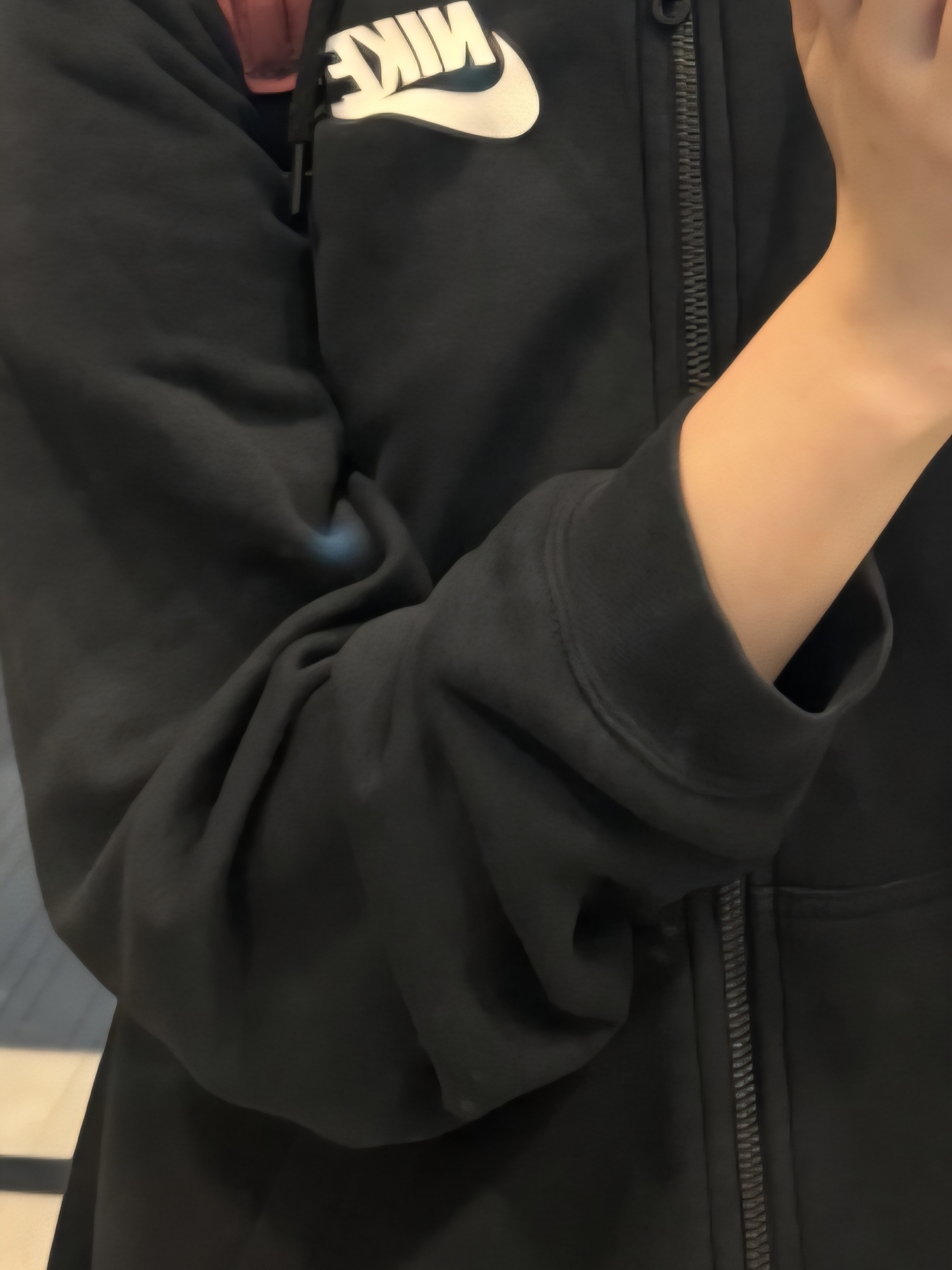 Nike NSW Club Fleece Full Zip Hoodie Black - Asia 착용 스타일