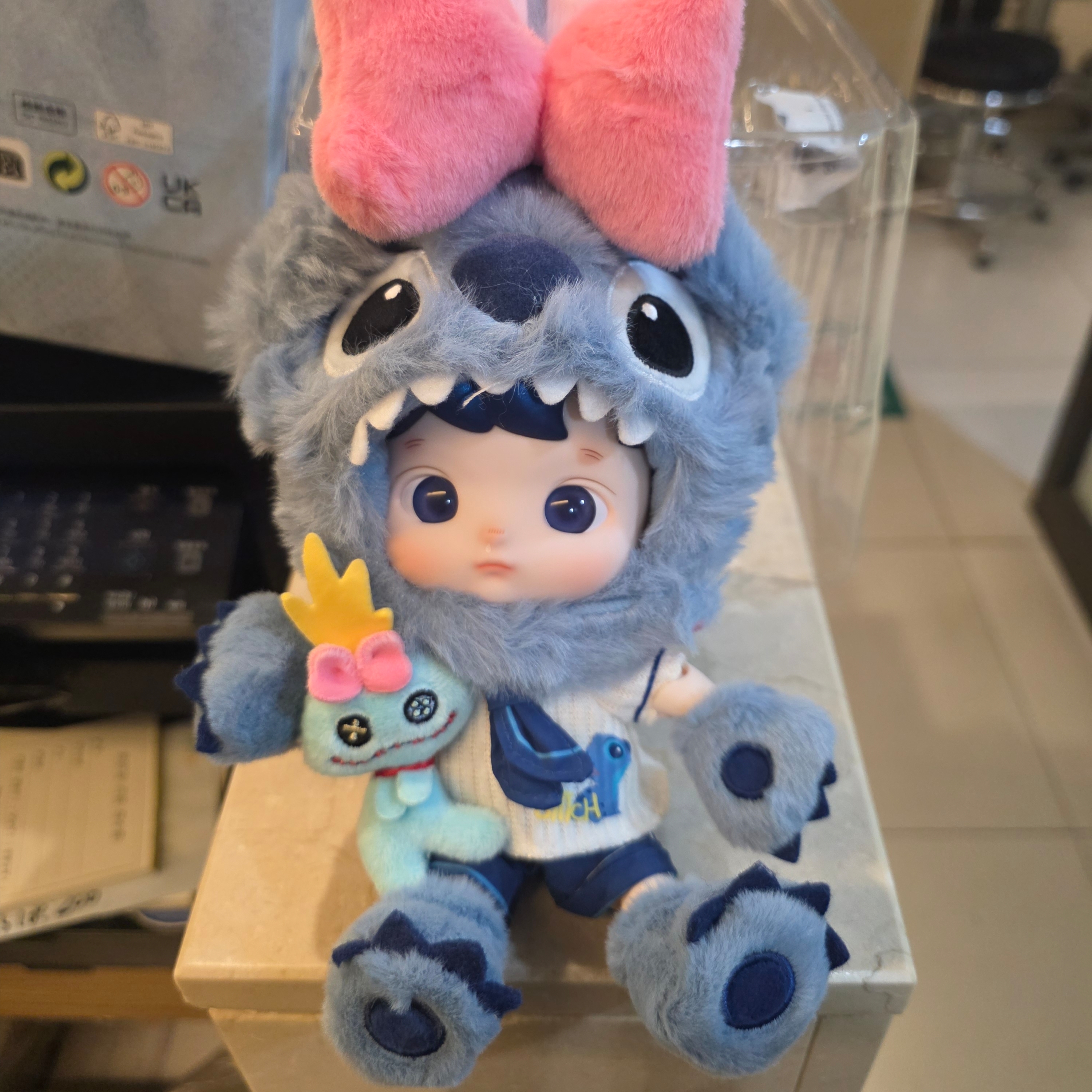 Pop Mart Hacipupu Stitch 1/8 BJD 착용 스타일 - 1