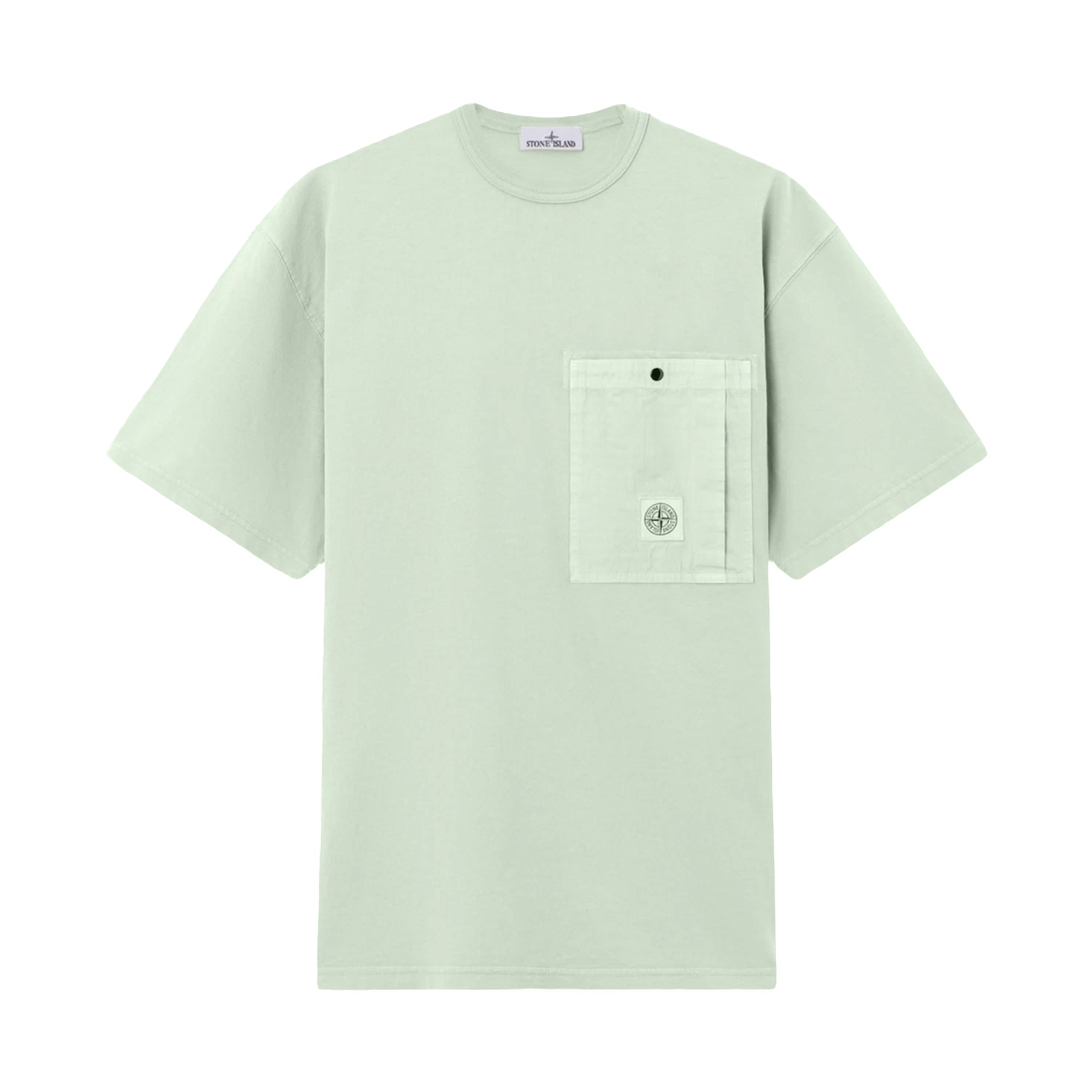 L1S1521000-04S0115-V0055 Stone Island 2100004 Combed Organic Cotton Jersey Regular-Fit T-Shirt with Chest Pocket Sage Green - 26SS