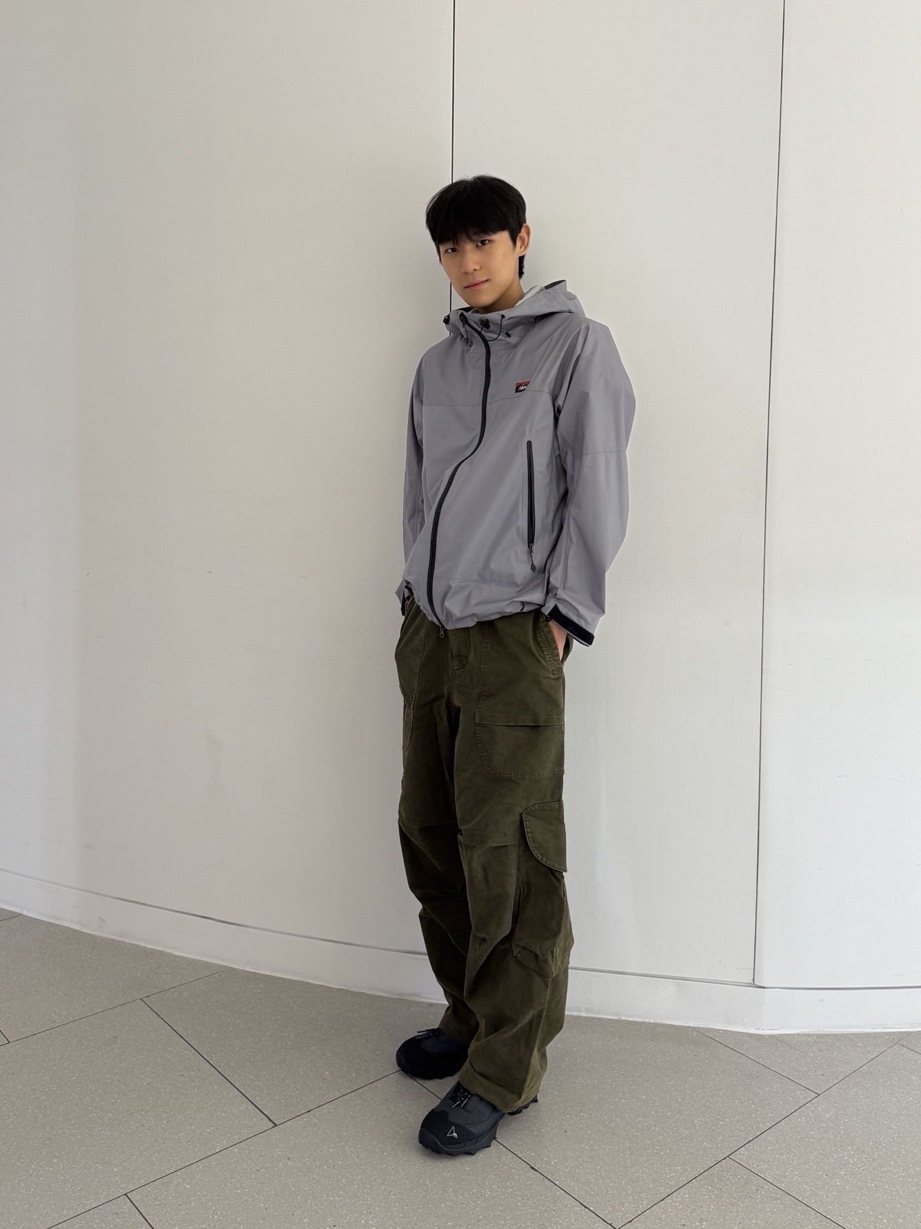 Nanga AT 3L Weather Sheild Jacket Grey - 25SS 착용 스타일 - 4