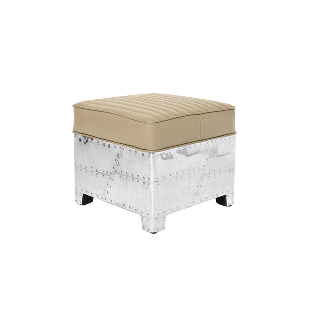 드비저리 프랑스 드비저리 DC3 스퀘어 스툴 오토만 크림([3% 포인트 적립] DE BEJARRY DC3 square stool cream)