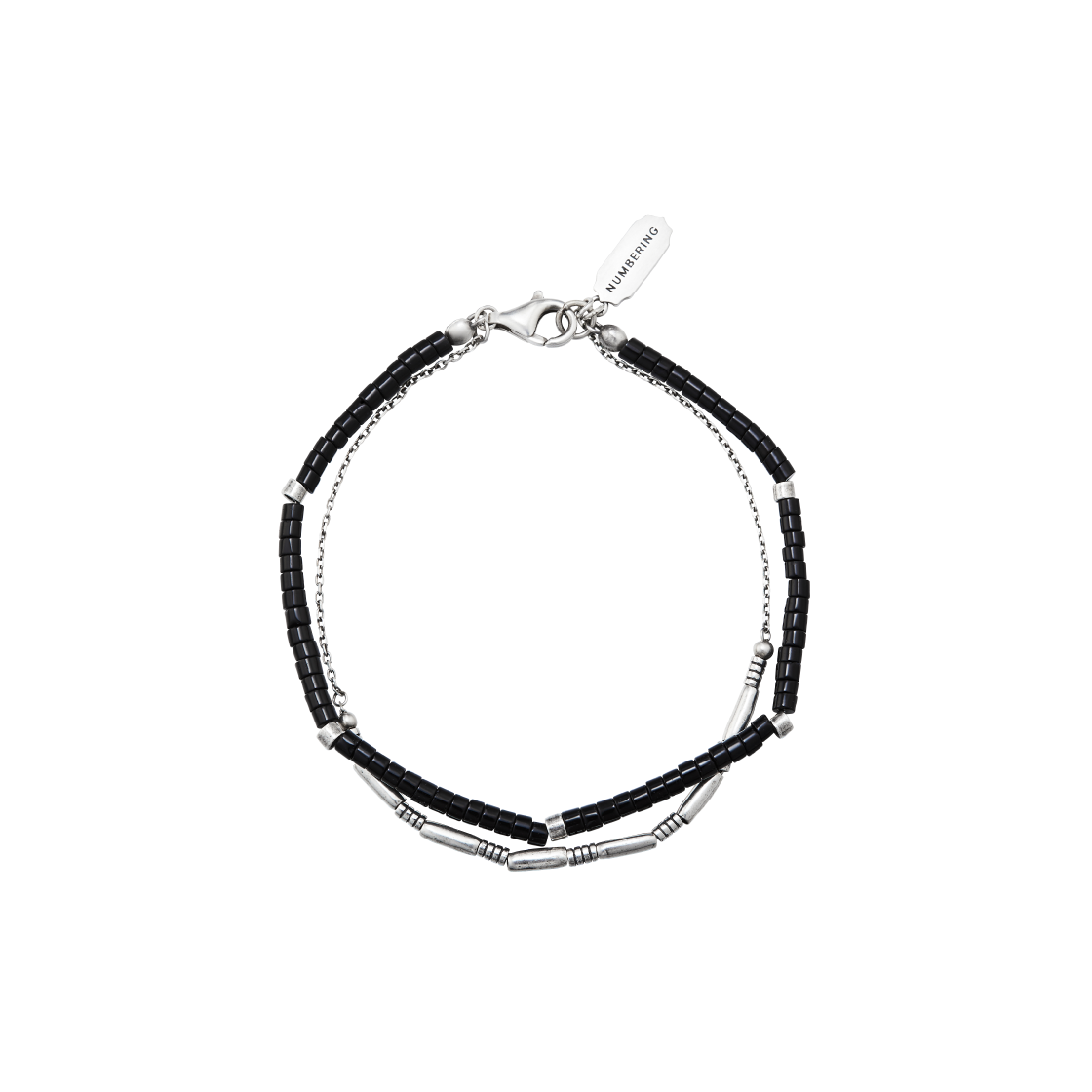 넘버링 #7919 투 레이어드 브레이슬릿 블랙(NUMBERING #7919 Two Layered Bracelet Black)