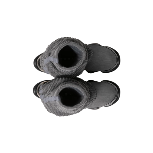(W) 그라운즈 스카이스크래퍼 루즈 삭스 니트 그레이 블랙((W) Grounds Skyscraper Loose Socks Knit Gray Black) - 2