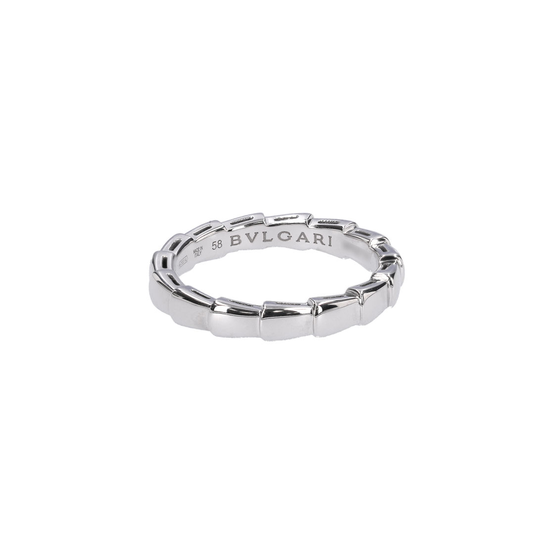ITKWQ6QP2PA7 Bulgari Serpenti Viper Ring in White Gold, Size 58