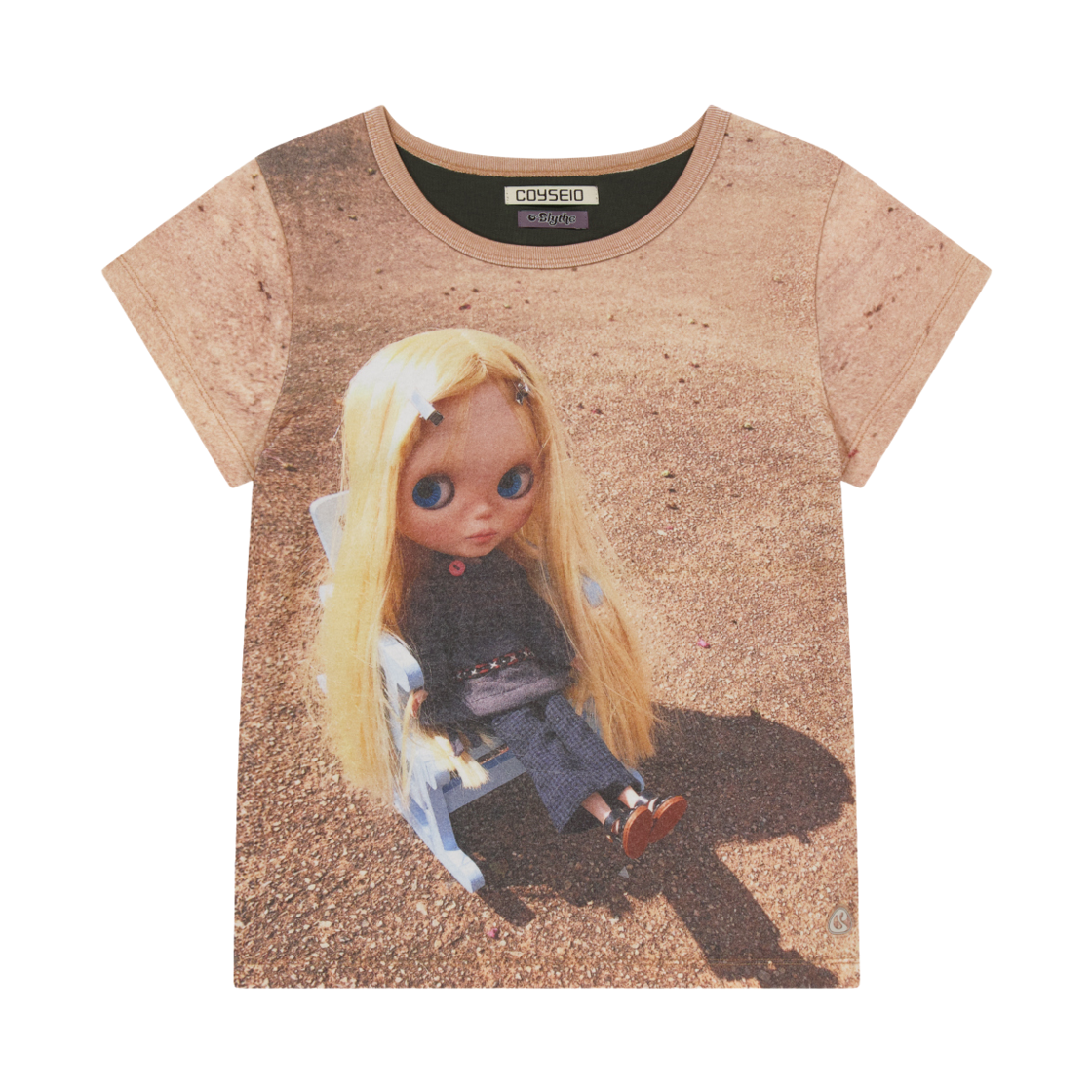 - (W) Coyseio x Blythe Scenic Graphic T-Shirt Ash Brown