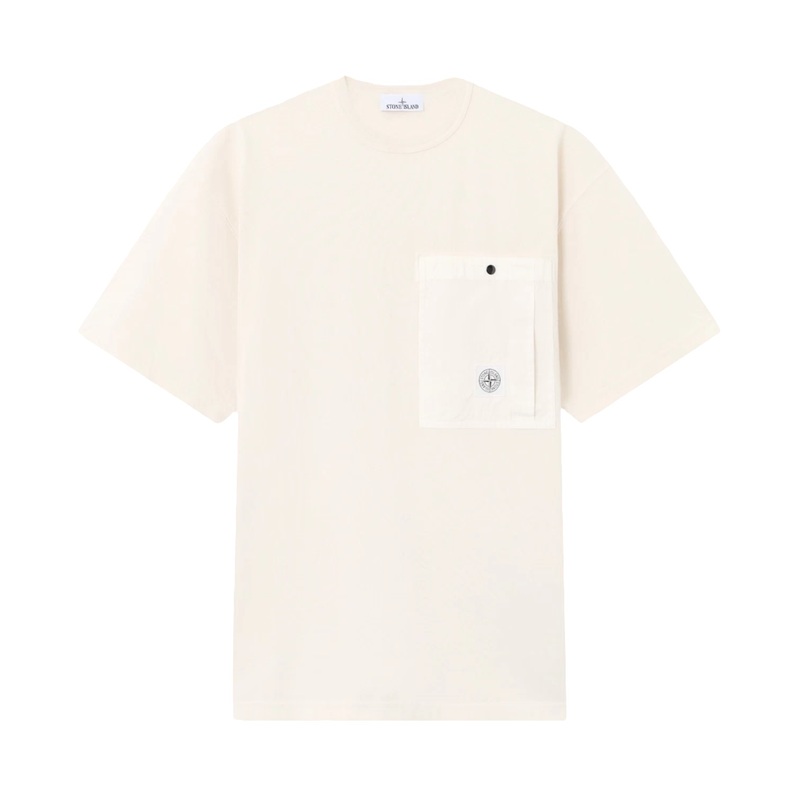 L1S1521000-04S0115-V0093 Stone Island 2100004 Combed Organic Cotton Jersey Regular-Fit T-Shirt with Chest Pocket Ivory - 26SS