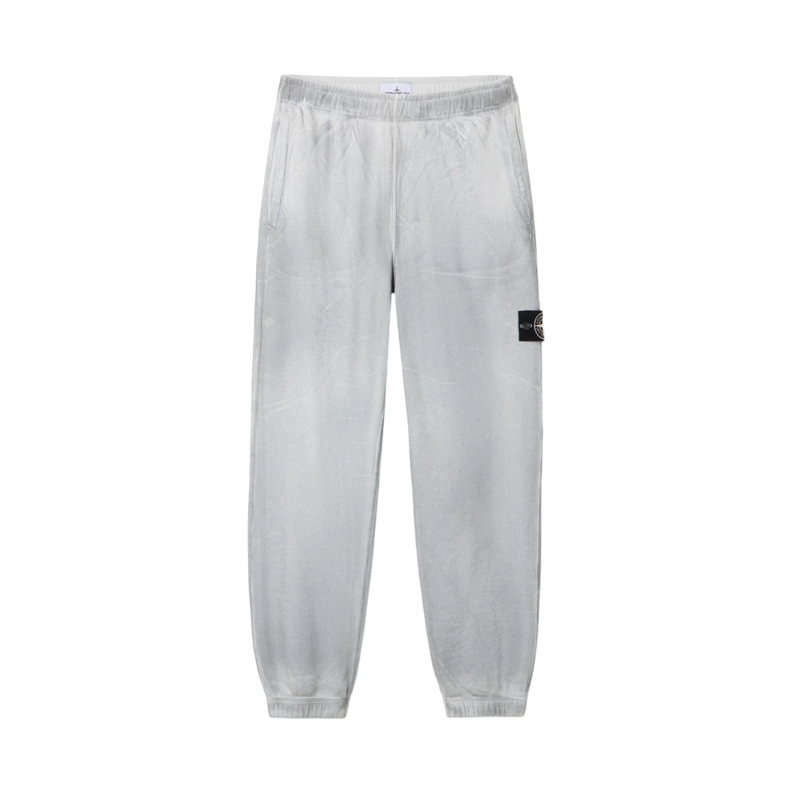 스톤 아일랜드 6200003 오가닉 코튼 플리스 리플렉티브 가먼트 라미네이션 루즈핏 조거 엘라스티케이티드 웨이스트밴드 스카이 블루 - 26SS(Stone Island 6200003 Organic Cotton Fleece Reflective Garment Lamination Loose-Fit Joggers with Elasticated Waistband Sky Blue - 26SS) - 1