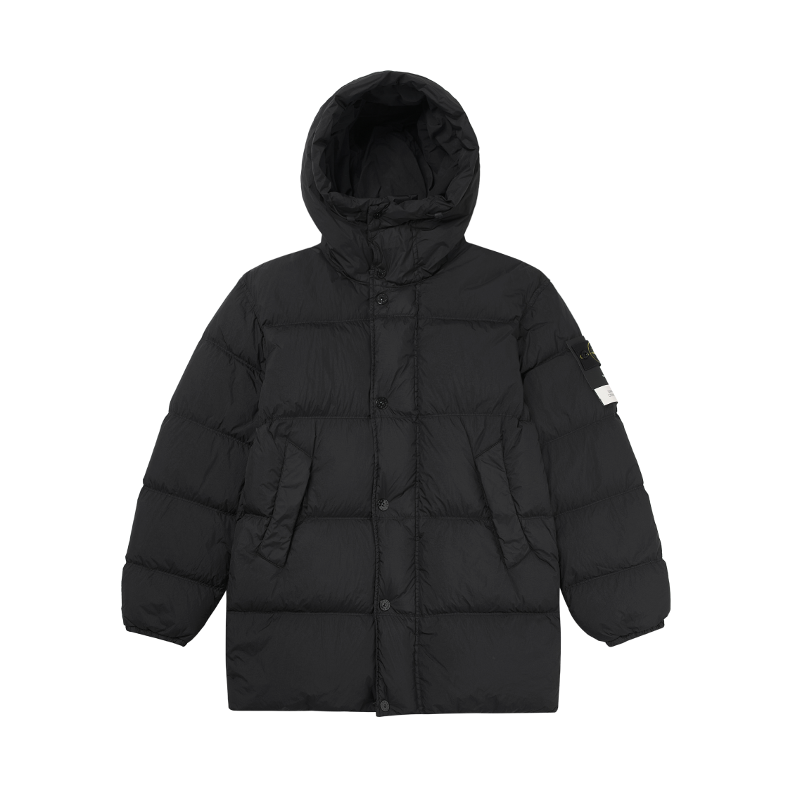 K2S1541000-12S0A23-V0029 Stone Island 4100012 Crinkle Reps NY Recycled Nylon Wind Resistant Down Parka Black - 25FW