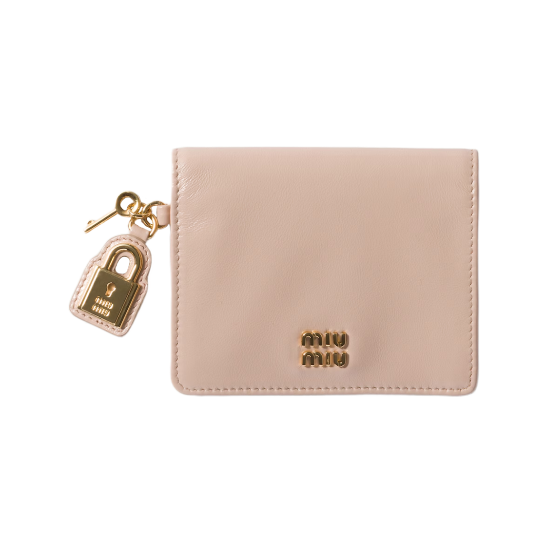 미우 미우 스몰 레더 월렛 파우더 핑크(Miu Miu Small Leather Wallet Powder Pink) - 1