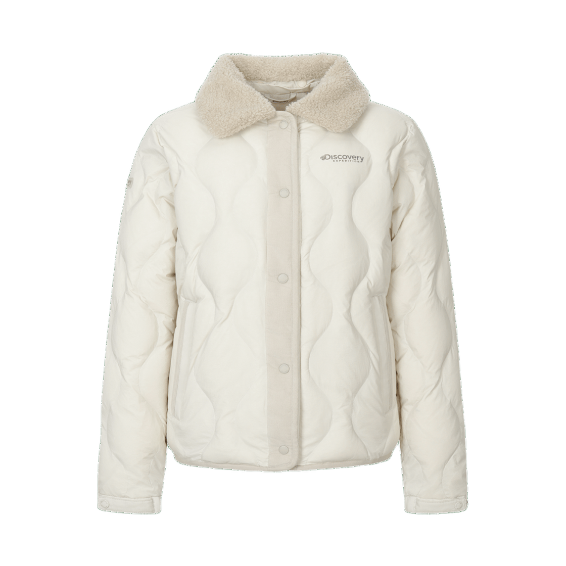 (W) 디스커버리 익스페디션 디하스 카라넥 다운 라이트웨이트 패딩 베이지((W) Discovery Expedition Dihas Collarneck Down Lightweight Padding Beige)