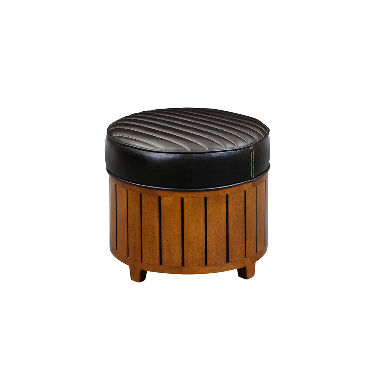드비저리 프랑스 드비저리 꼬냑 라운드 스툴 오토만 블랙([3% 포인트 적립] DE BEJARRY Cognac round stool black)