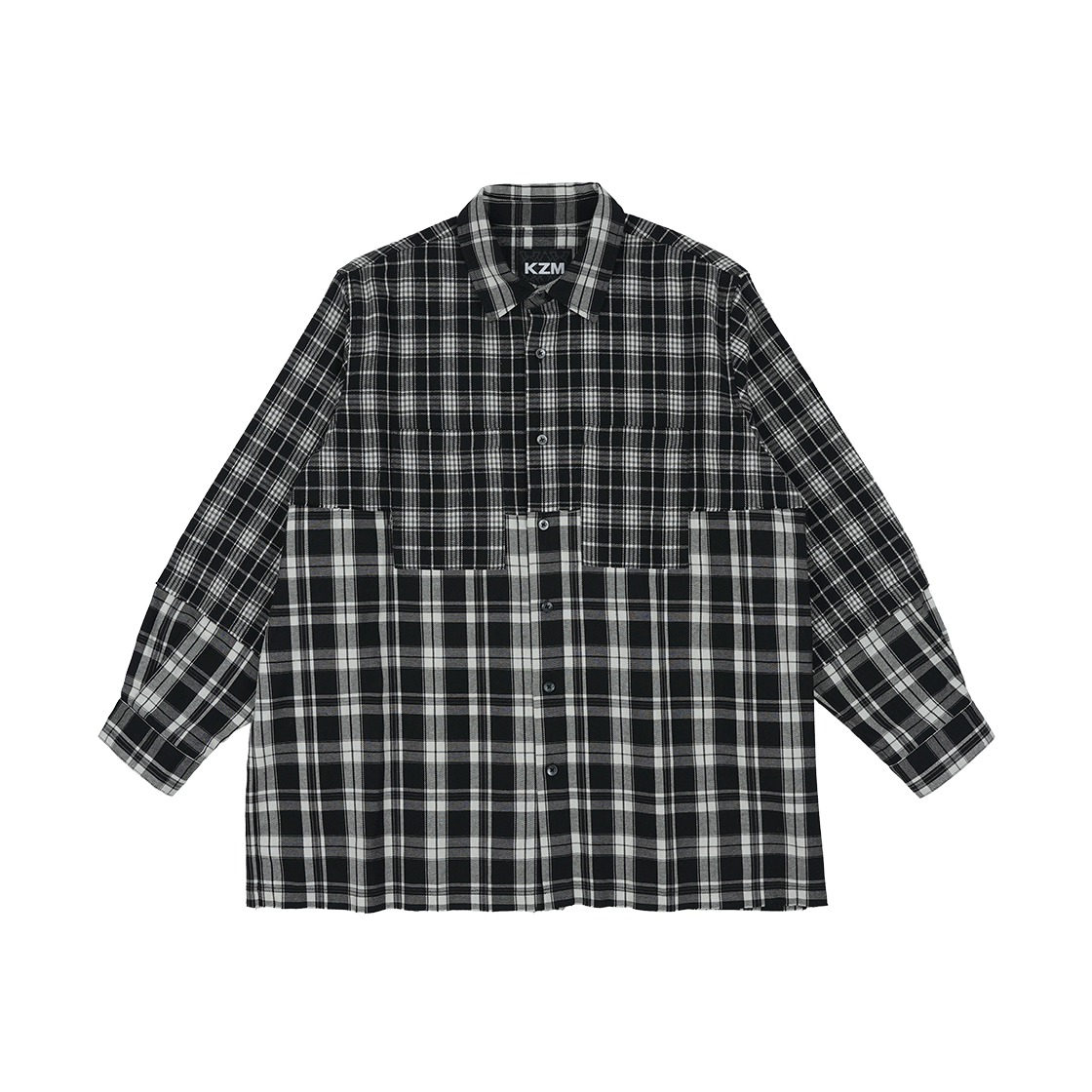 케이지엠 미들 커팅 레이어 셔츠(KZM Middle Cutting Layer Shirt Black)