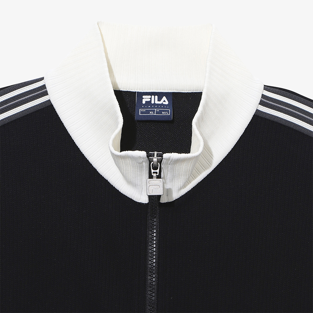 [6% 적립] 휠라 1911 유니 니트 트랙 집업 블랙([6% 적립] FILA 1911 Unisex Knit Track Zip-up Black) - 4
