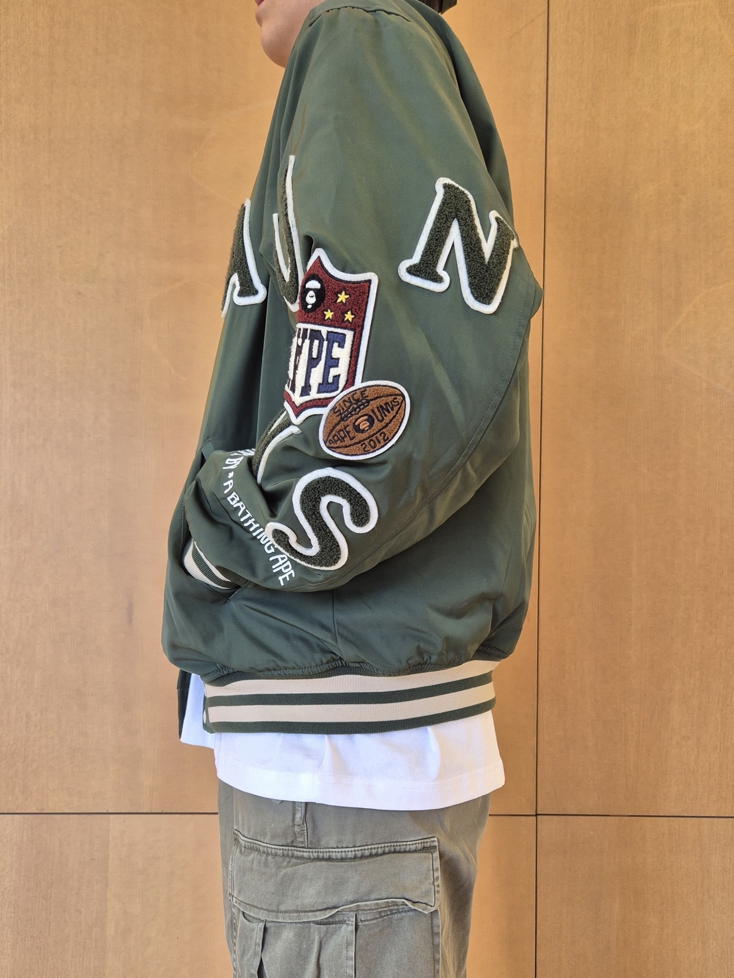 AAPE Main Jacket Dark Green - 25FW 착용 스타일 - 2