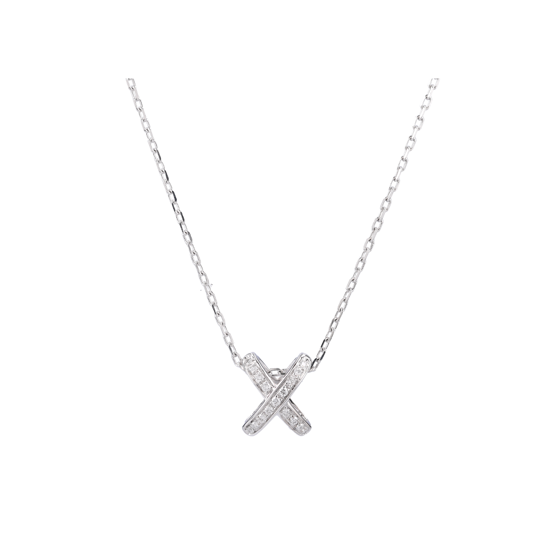 ITPFHH3IT38R Chaumet 082215 J de Liens Pendant in 18K White Gold with Diamonds