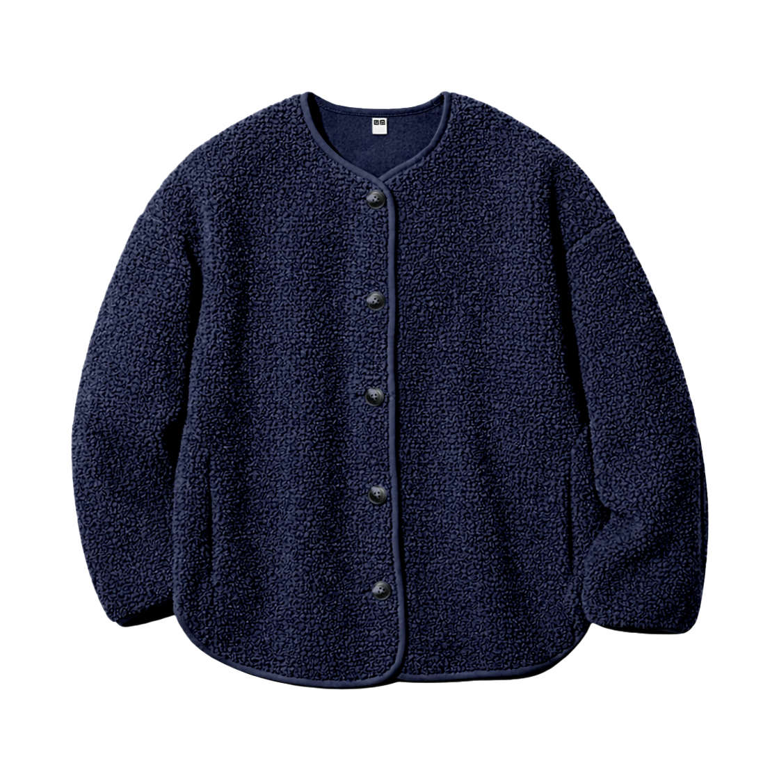 유니클로 파일 리넨 플리스 릴렉스드 가디건 네이비 - JP(Uniqlo Pile Lined Fleece Relaxed Cardigan Navy - JP) - 1