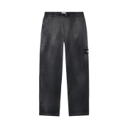 Stone Island 3100040 Dense Nylon-TC Hand Sprayed Reflective Loose-Fit Fatigue Trousers with Anti-Drop Black - 26SS