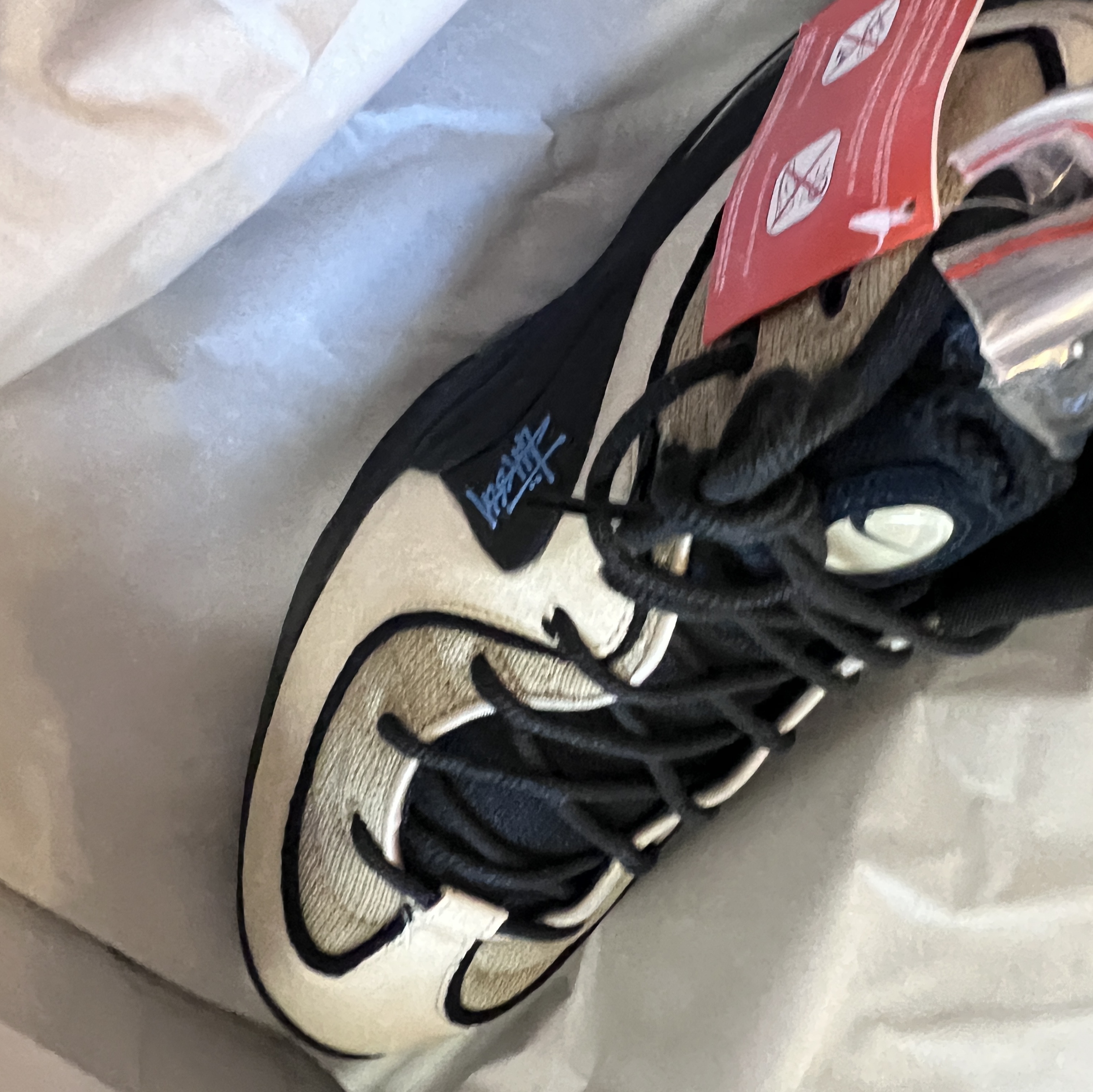 Nike x Stussy Air Penny II Rattan and Limestone 착용 스타일