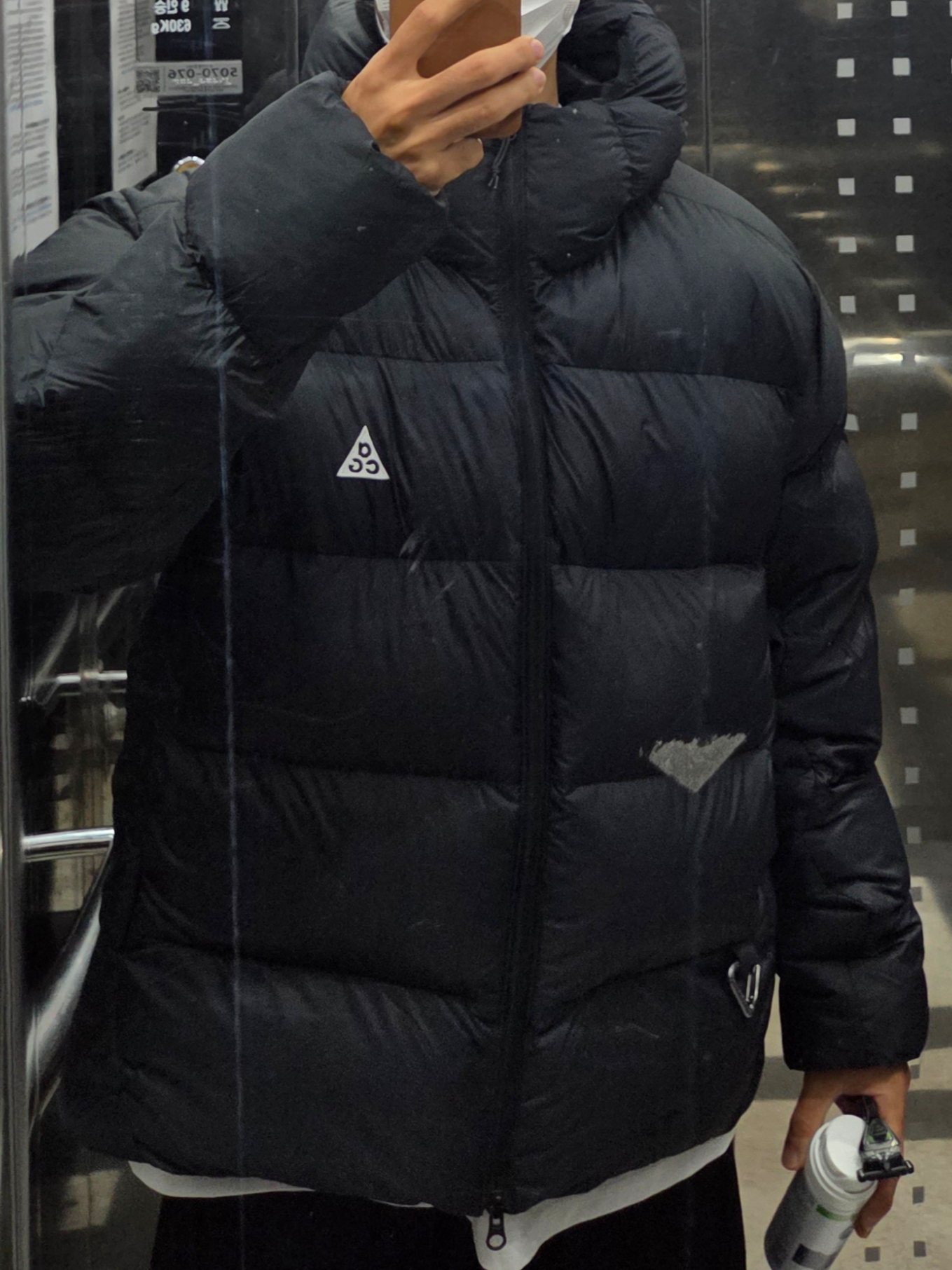 Nike ACG Therma-Fit ADV Lunar Lake Loose Hooded Jacket Black Summit White - Asia 착용 스타일